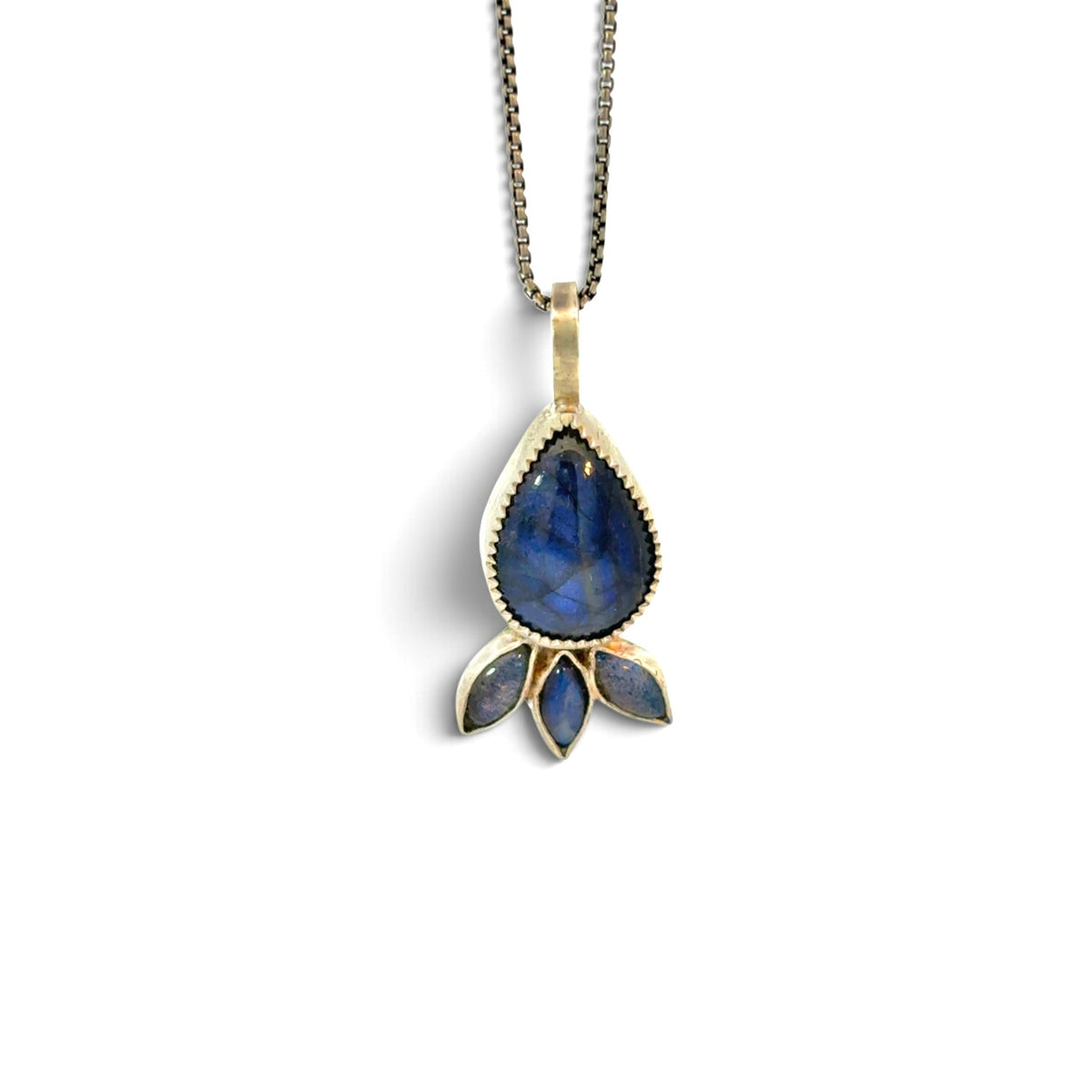 Lauren Estes: Labradorite Pear Necklace