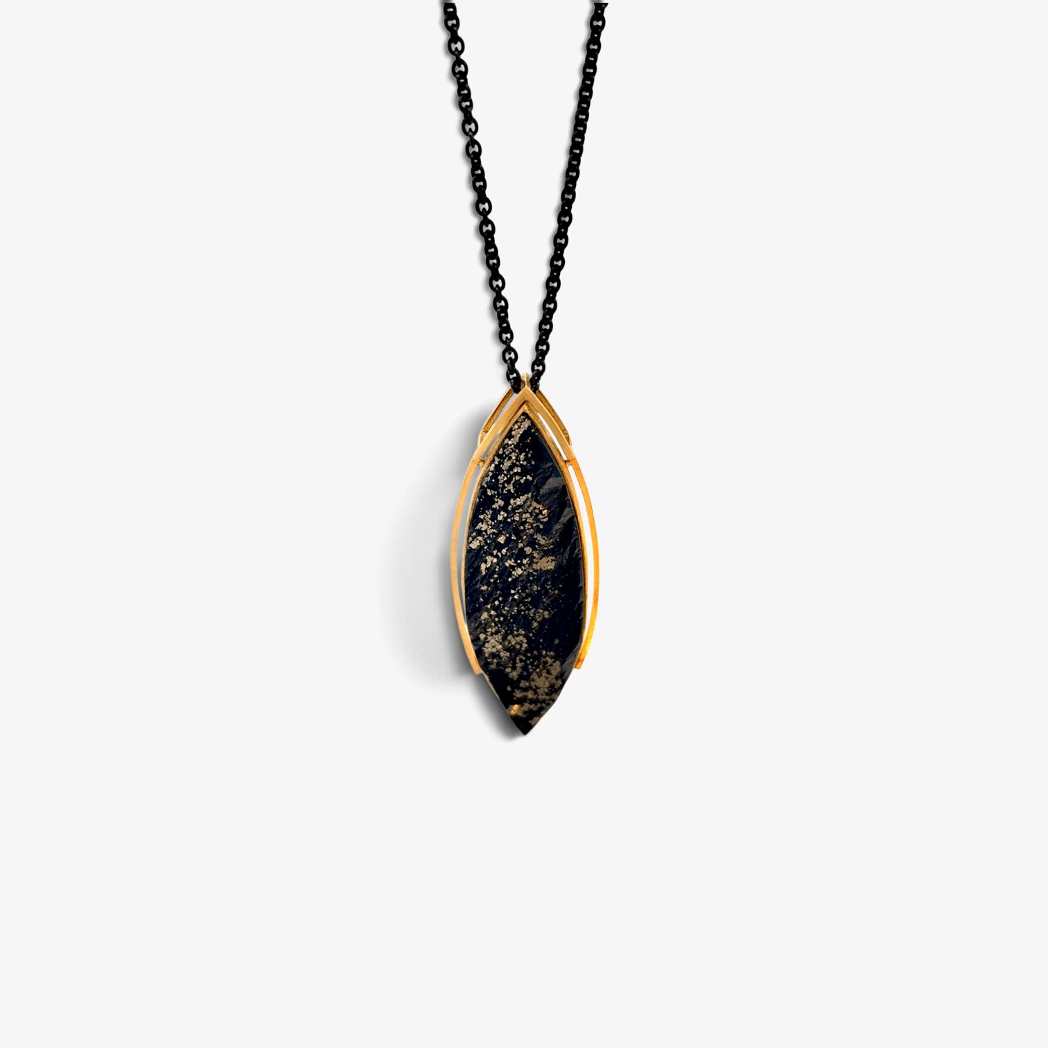 Ruff Goldsmiths: Slate with Pyrite Inclusions, Necklace