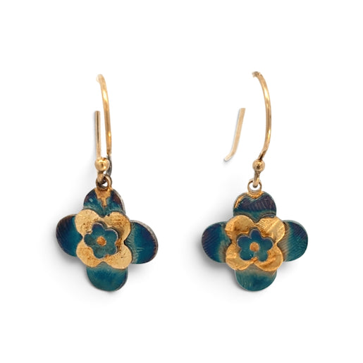 Barbara McFadyen: Small Triple Stack, Quatrefoil Dangle Earrings