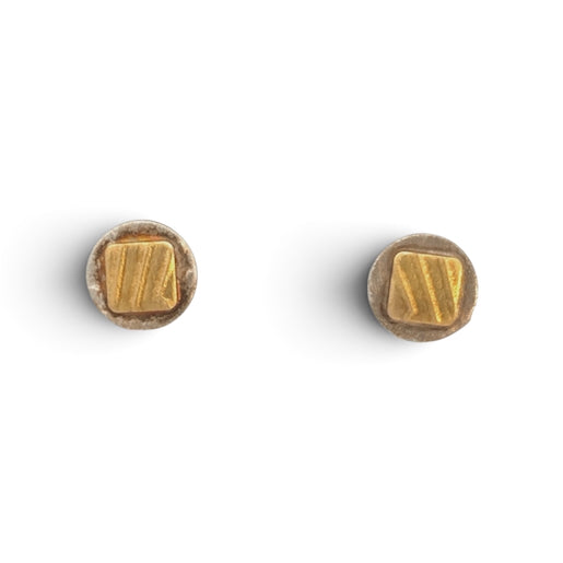 Barbara McFadyen: Double stack, circle/square earrrings