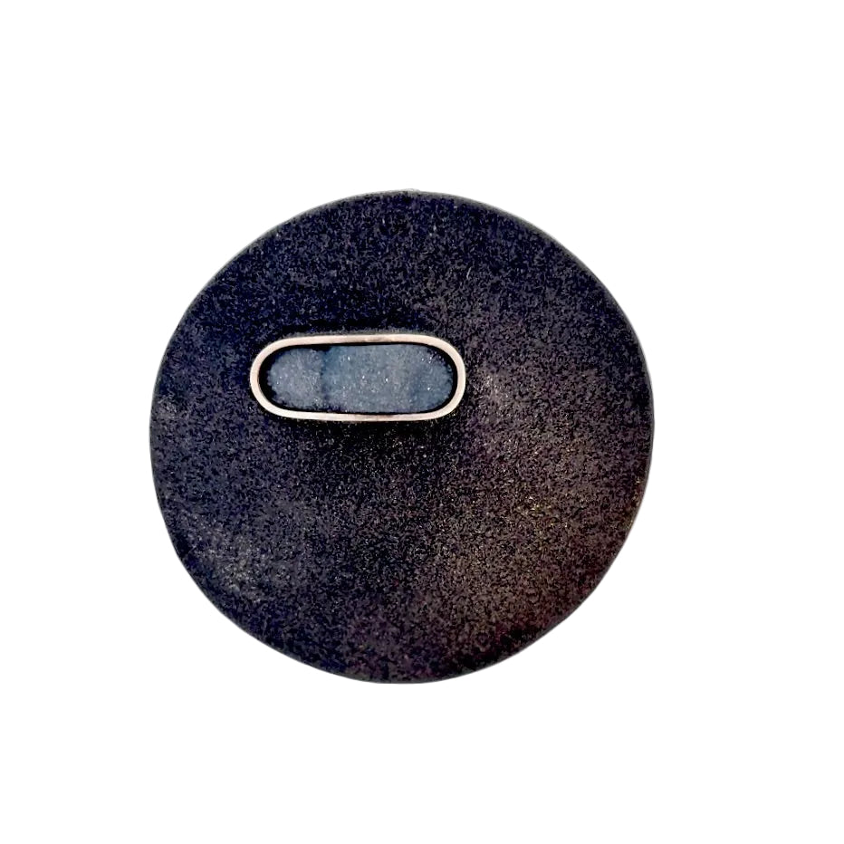 Sarah Perkins: Black Drusy Brooch