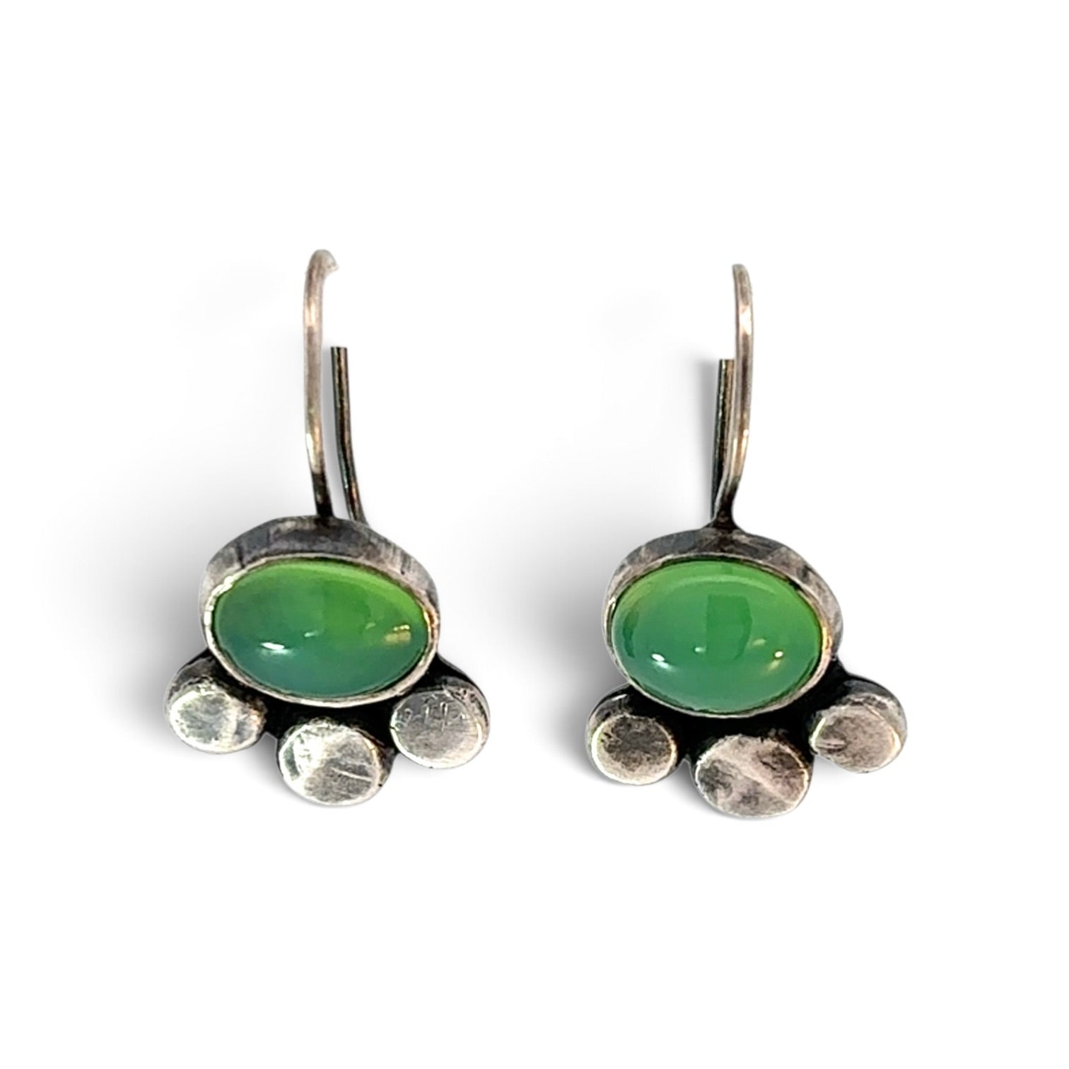Lisa Colby: Petal Earrings with Chrysophrase