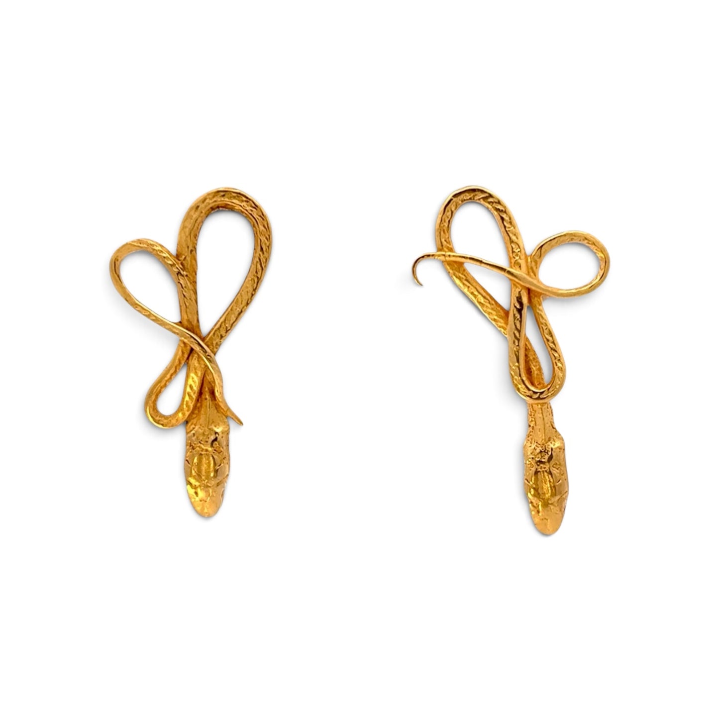 Anna Johnson: Small Gold Serpentine Earrings