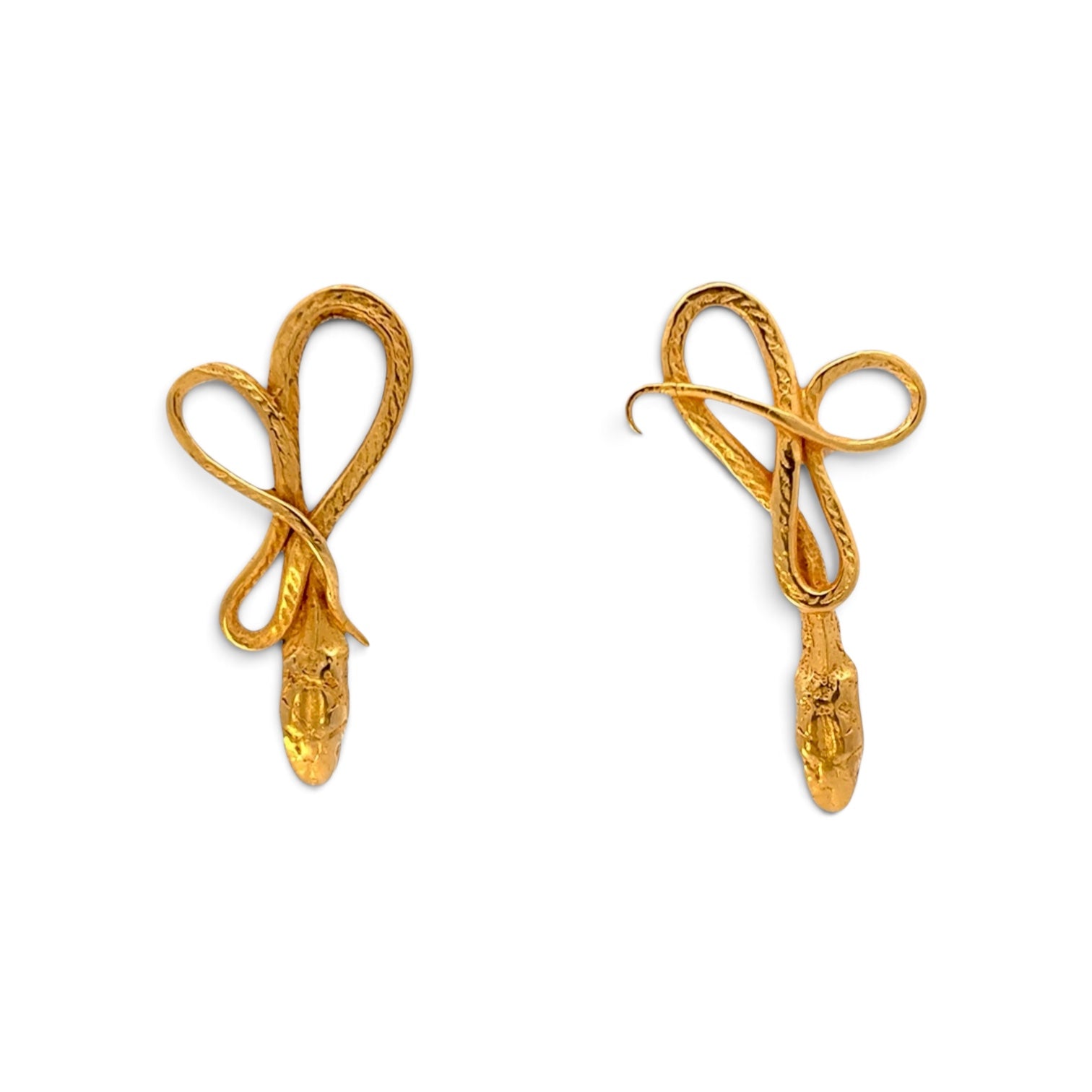 Anna Johnson: Small Gold Serpentine Earrings