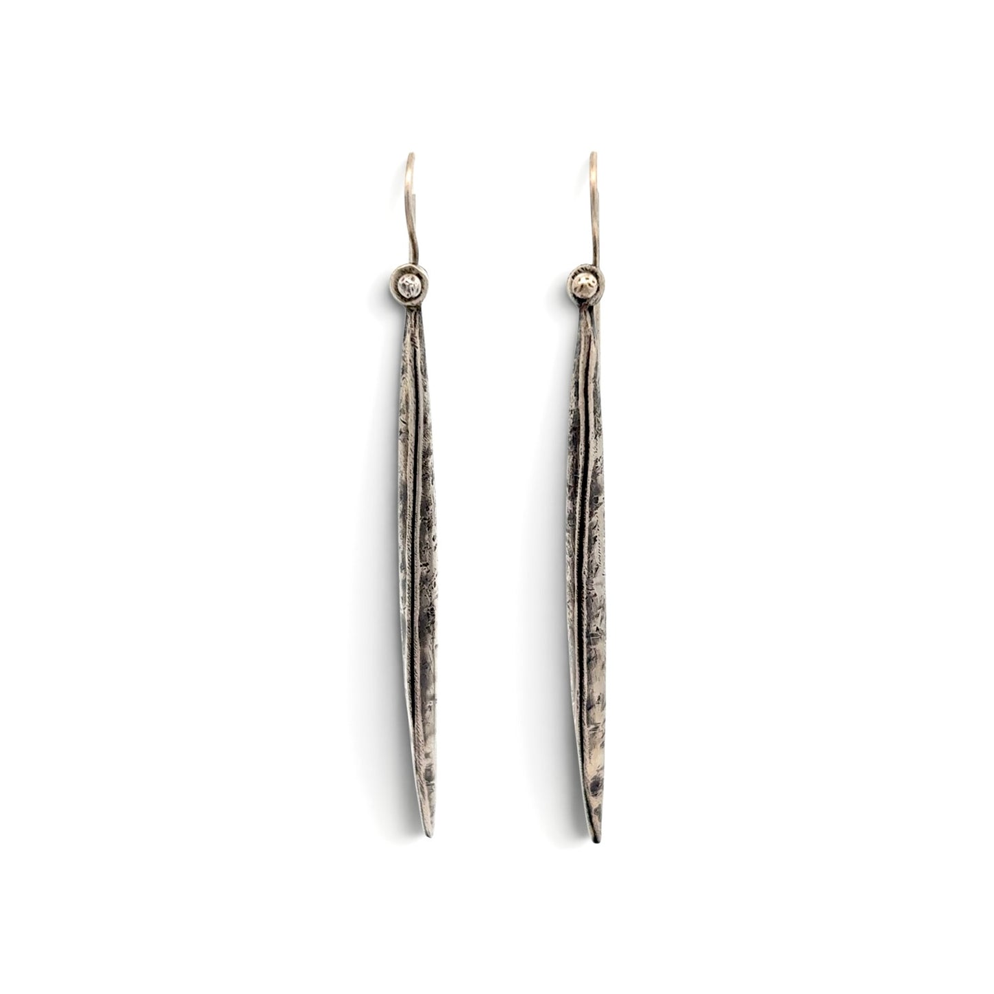 Lisa Colby: Long Pod Earrings, Sterling Silver