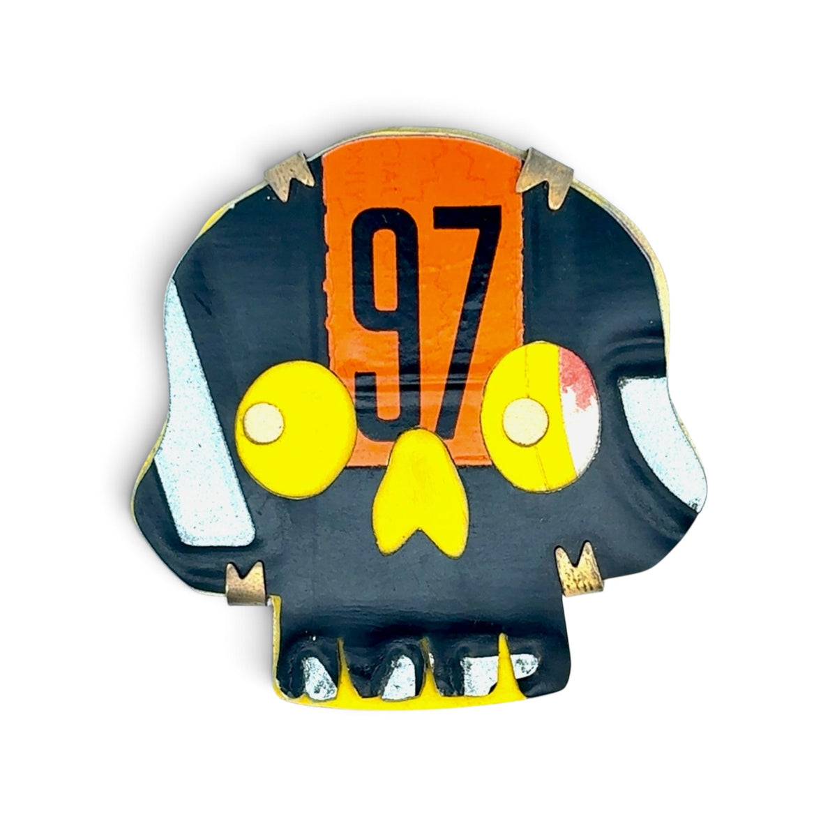 Amuck Design: Skull Brooch, Black 97