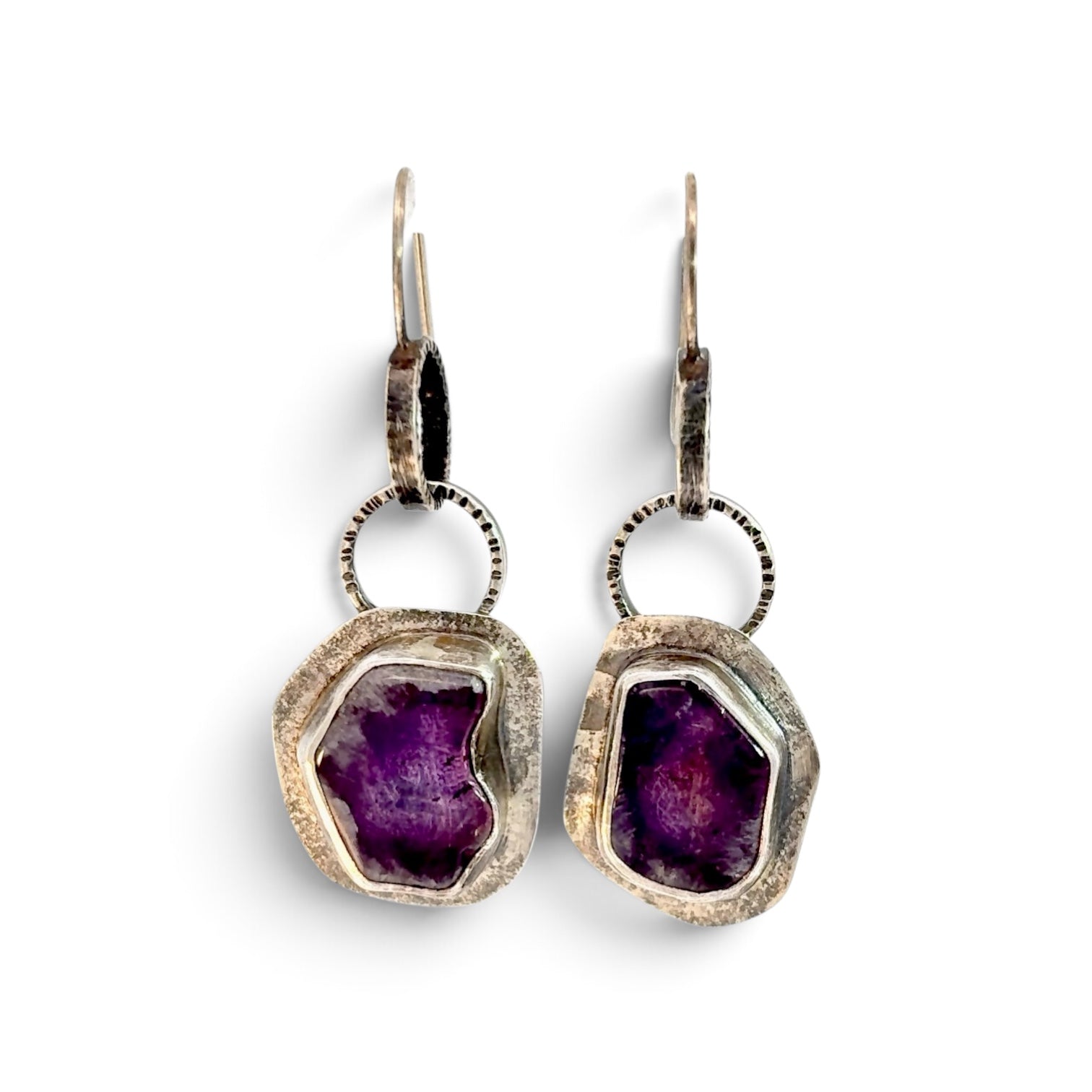 Lisa Colby: Amethyst Slice Earrings