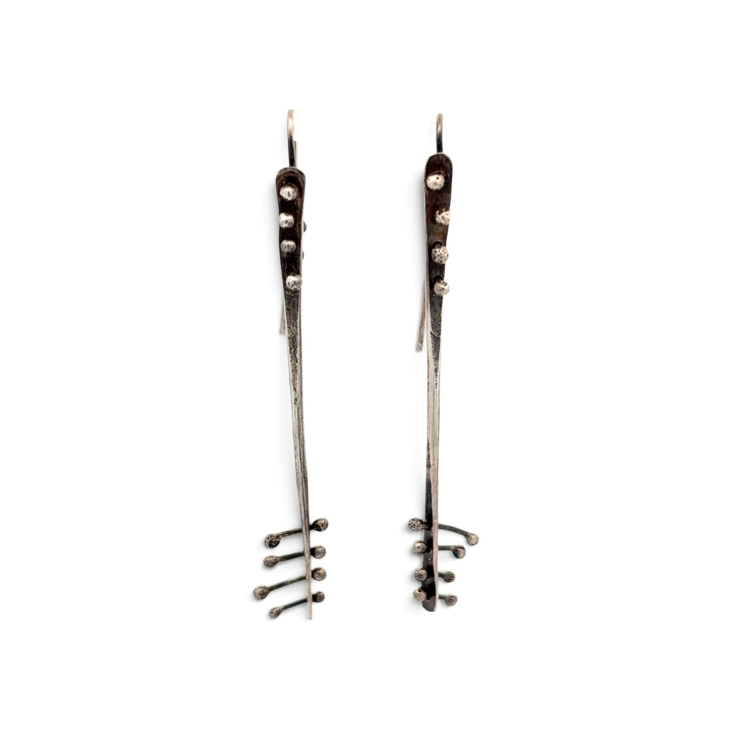 Lisa Colby: Rivet Sticks Earrings, Sterling Silver