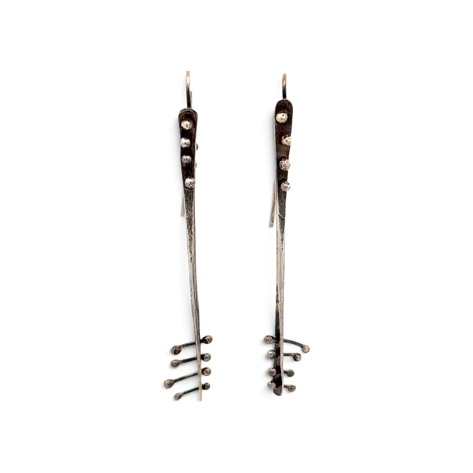 Lisa Colby: Rivet Sticks Earrings, Sterling Silver