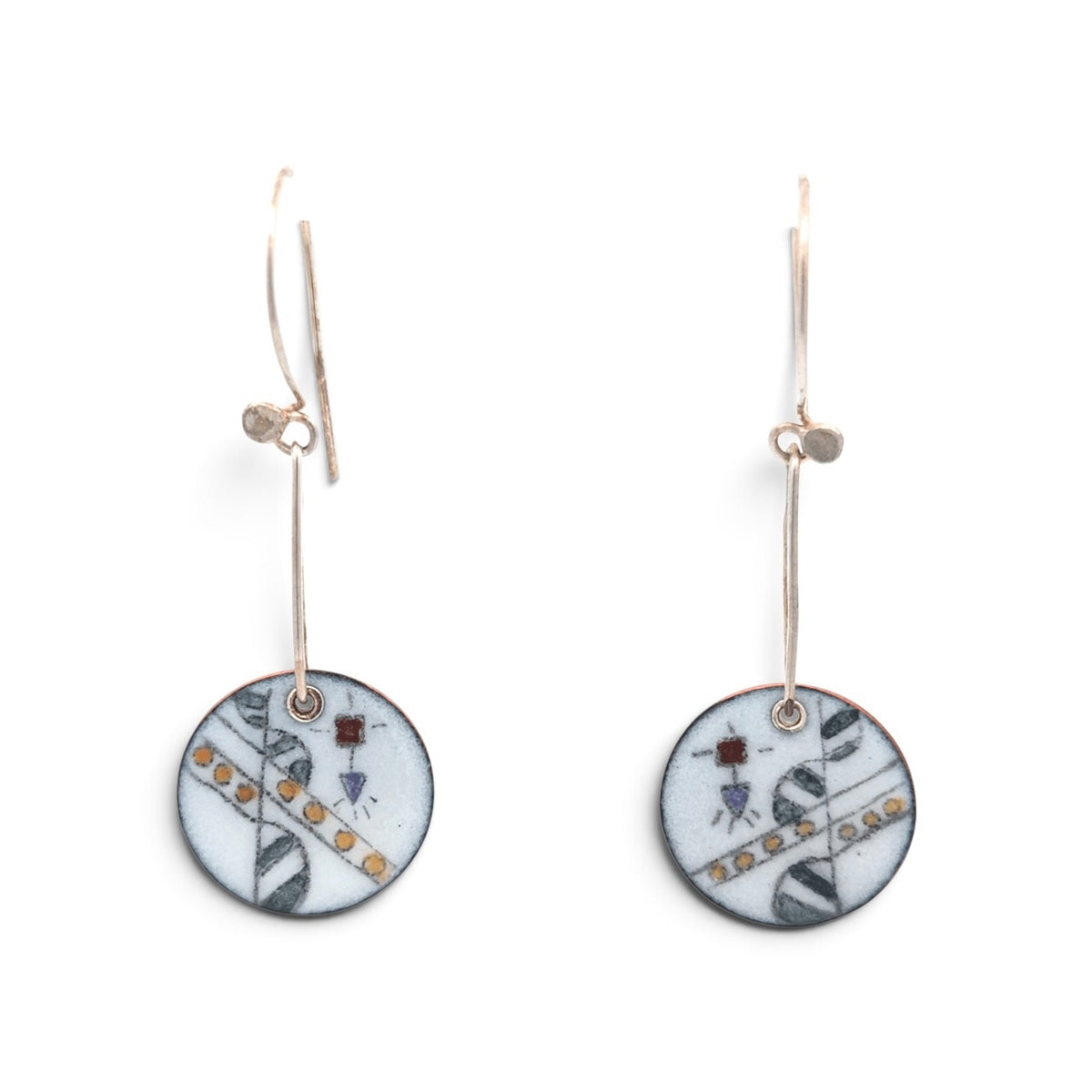 Terri Sauer: Enamel Earrings.