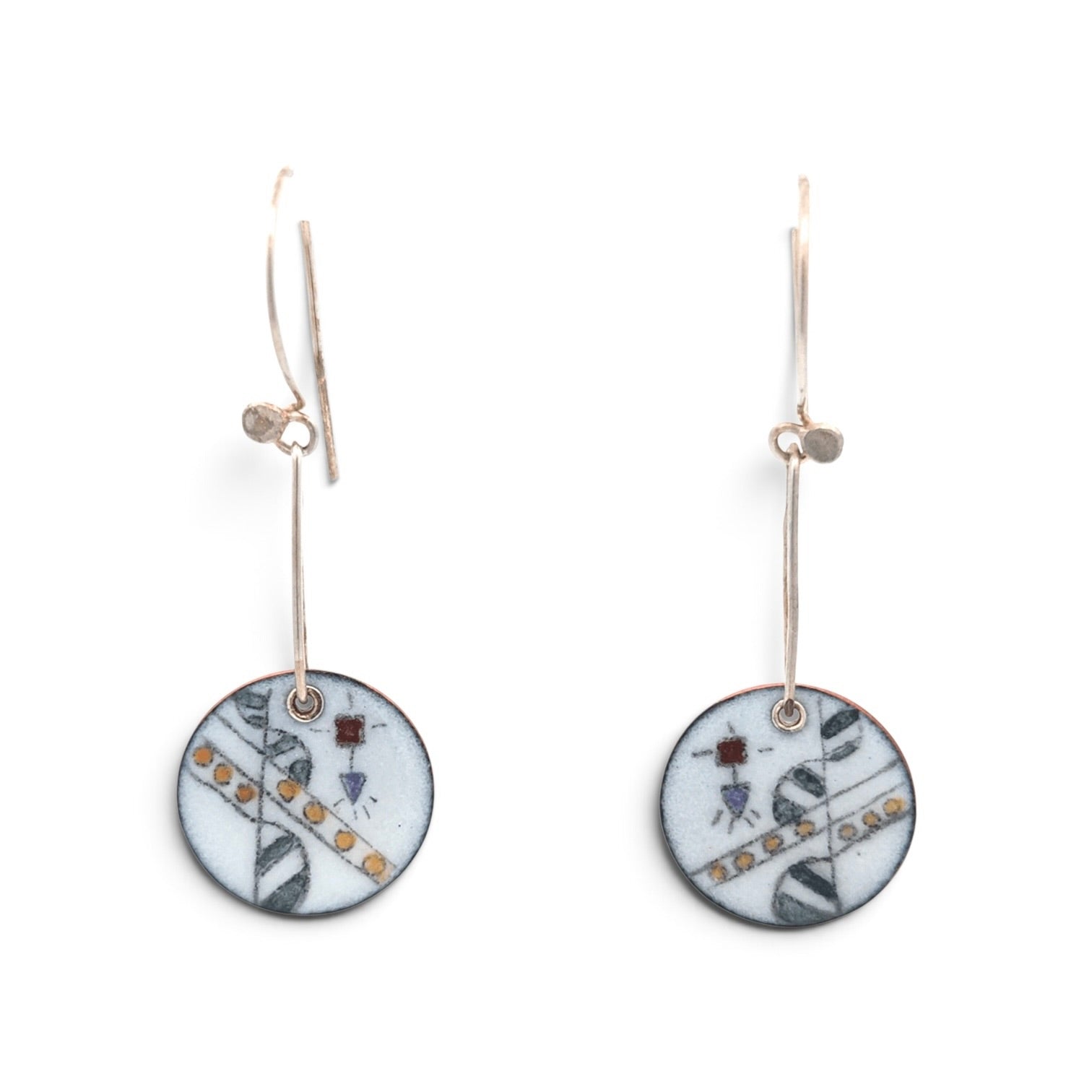 Terri Sauer: Enamel Earrings.