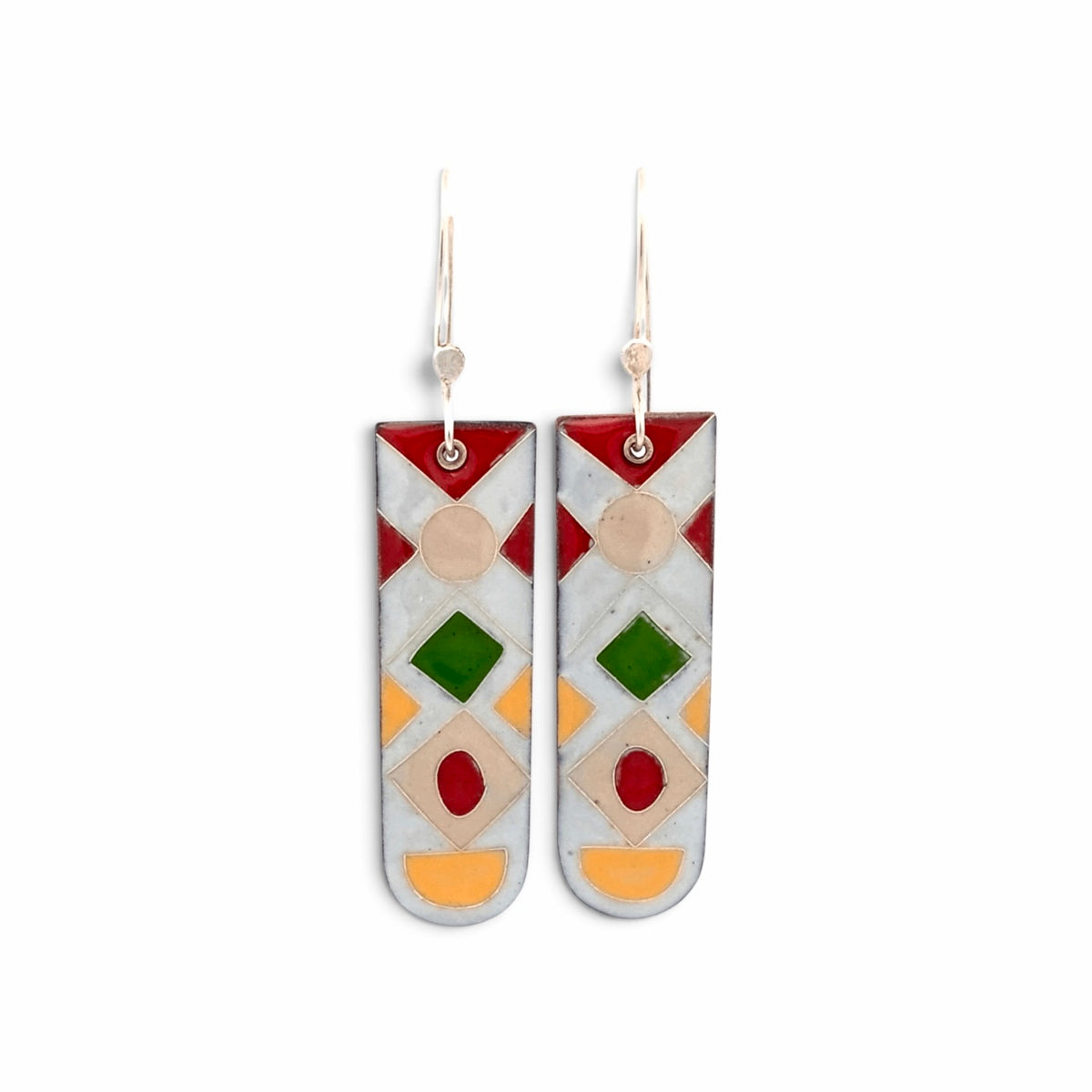 Terri Sauer:Cloisonne Enamel Earrings.