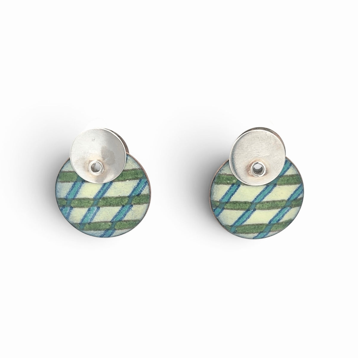 Terri Sauer: Enamel Post Earrings.