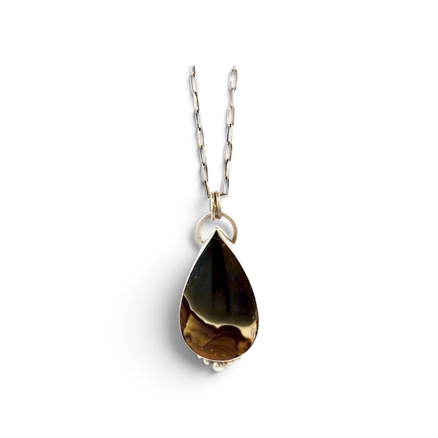 Lauren Estes: Stromatolite Pear Necklace