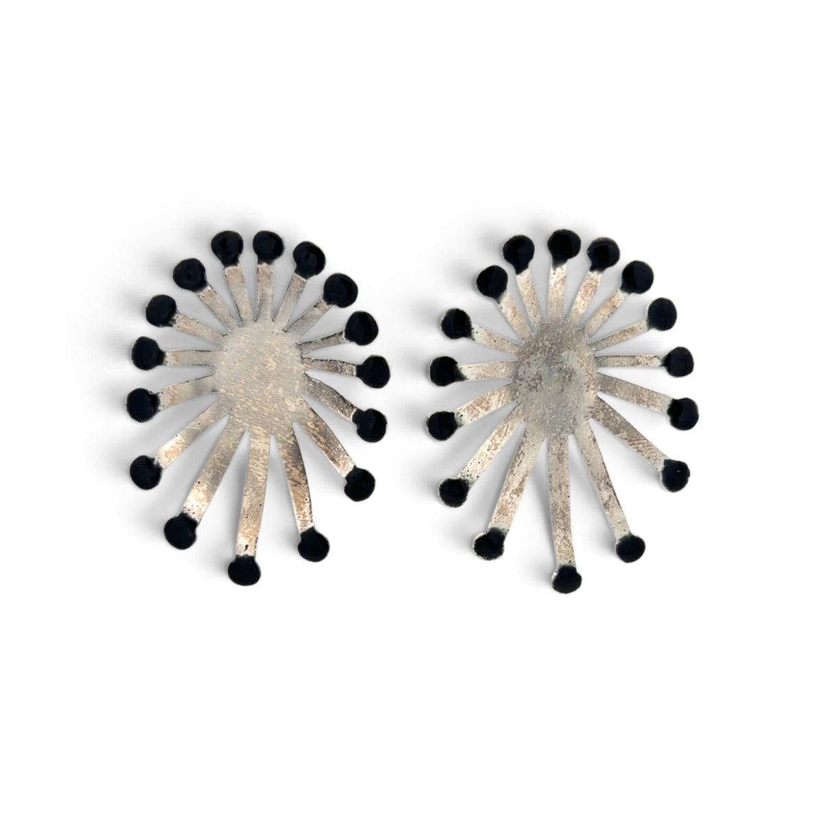 Deitra Blackwell: Anemone Earrings, Black