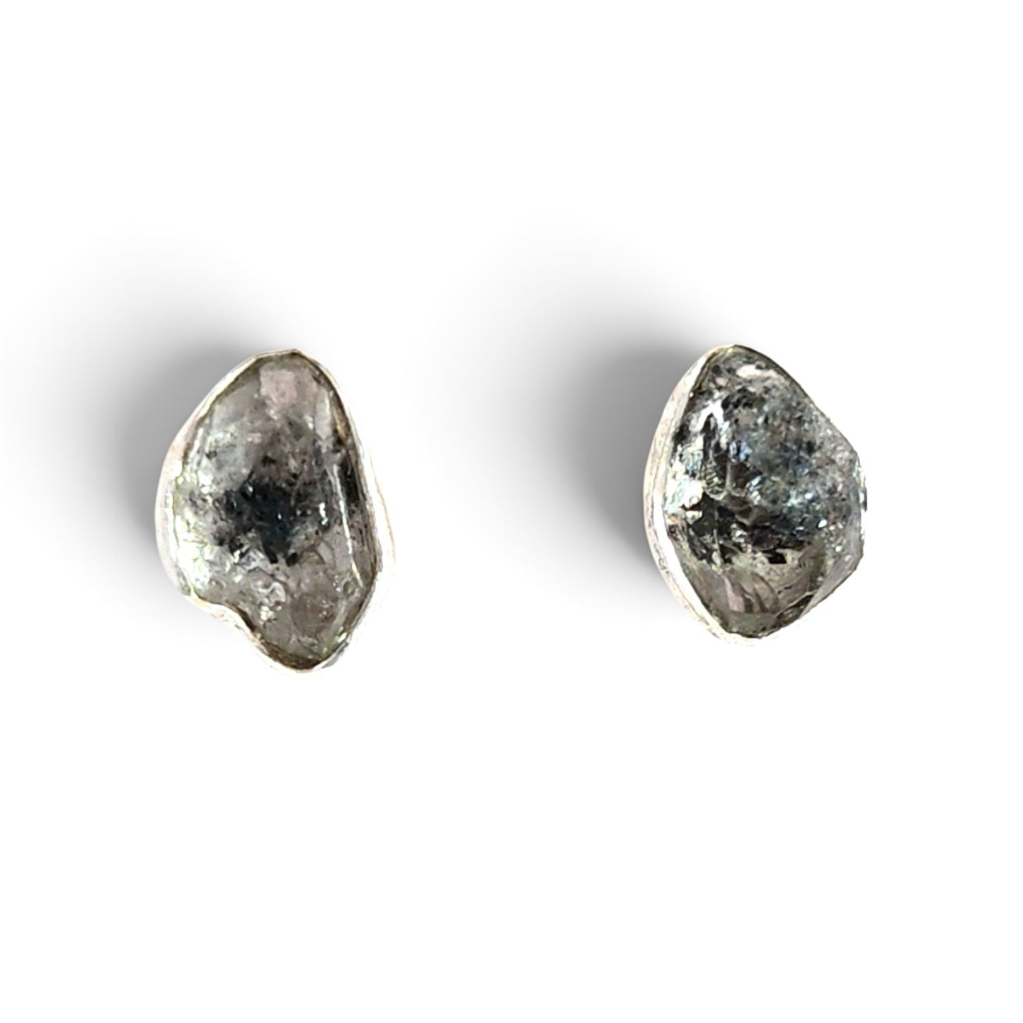 Robert Thomas Mullen: Petroleum Quartz and Sterling Silver Earrings