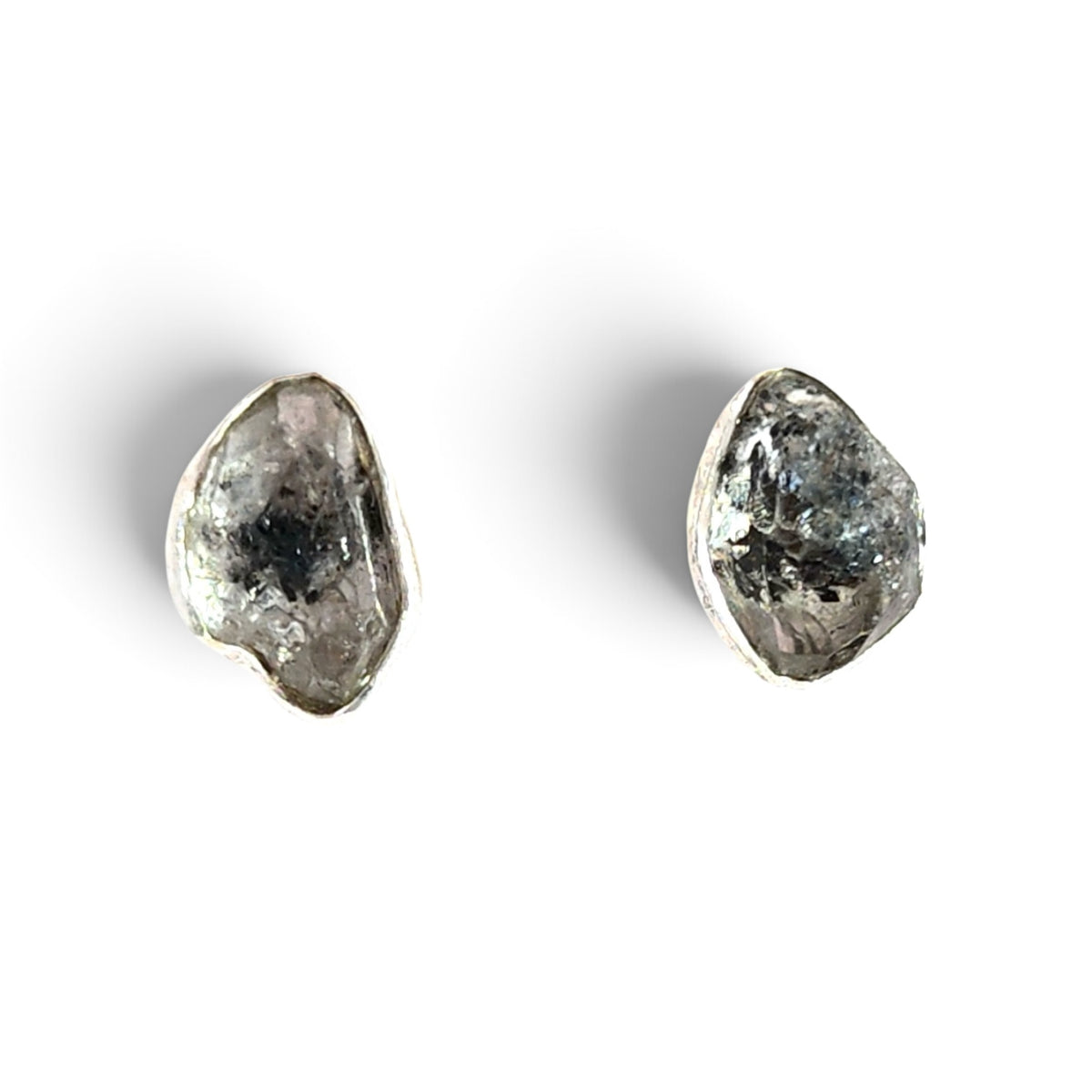 Robert Thomas Mullen: Petroleum Quartz and Sterling Silver Earrings