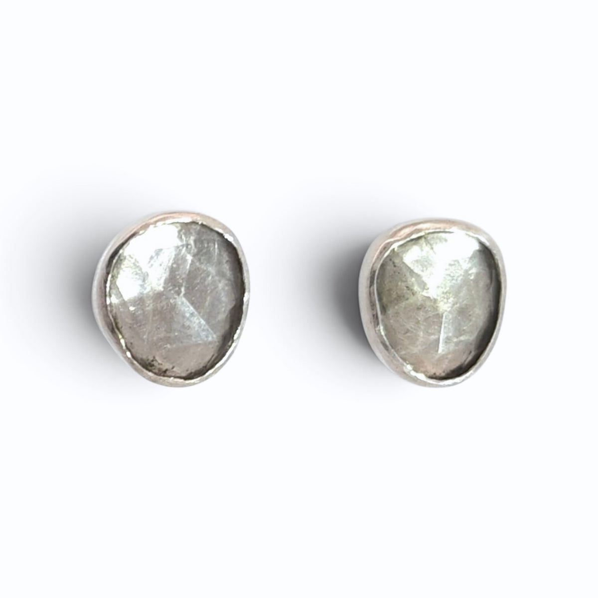 Robert Thomas Mullen: Rock Crystal and Sterling Silver Earrings