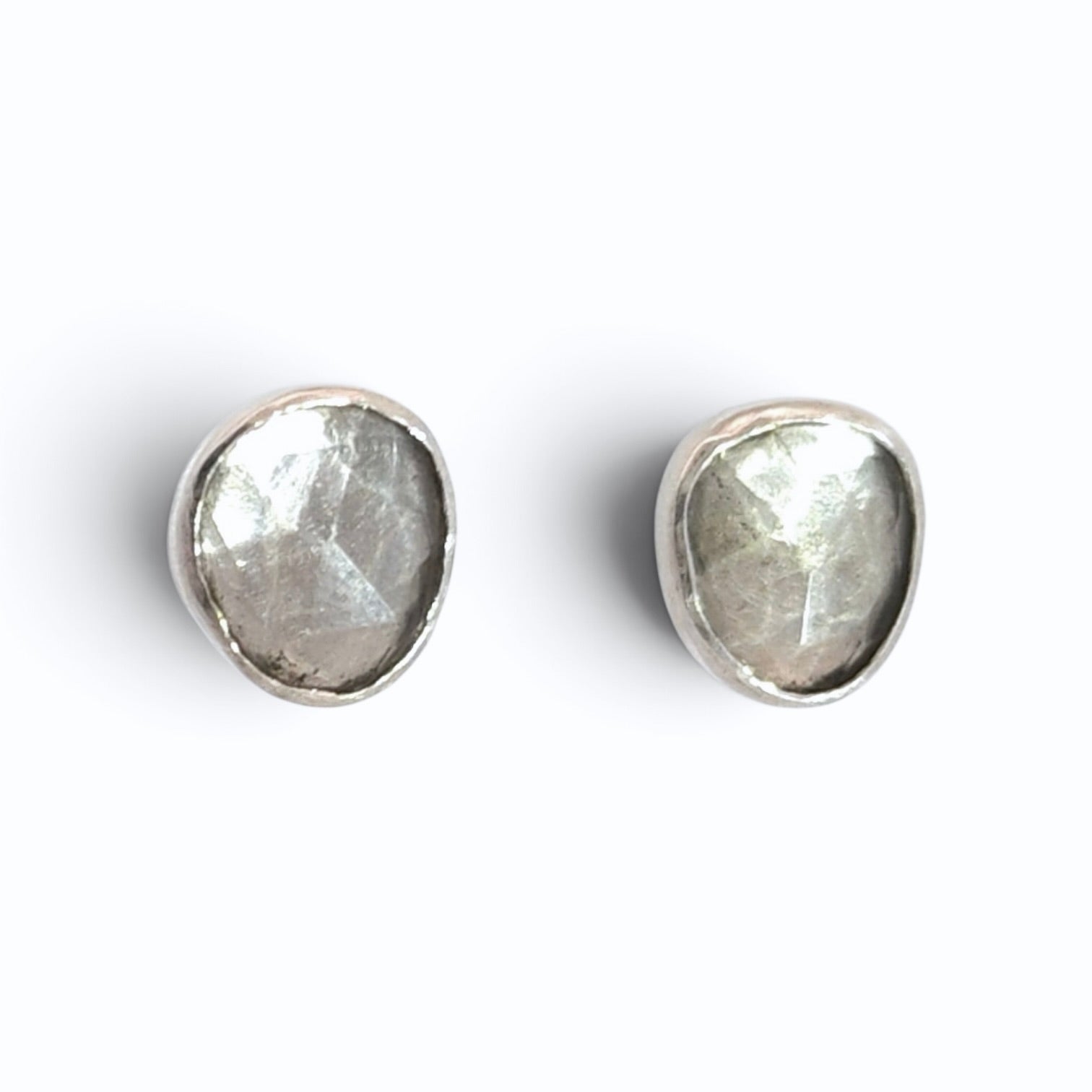 Robert Thomas Mullen: Rock Crystal and Sterling Silver Earrings