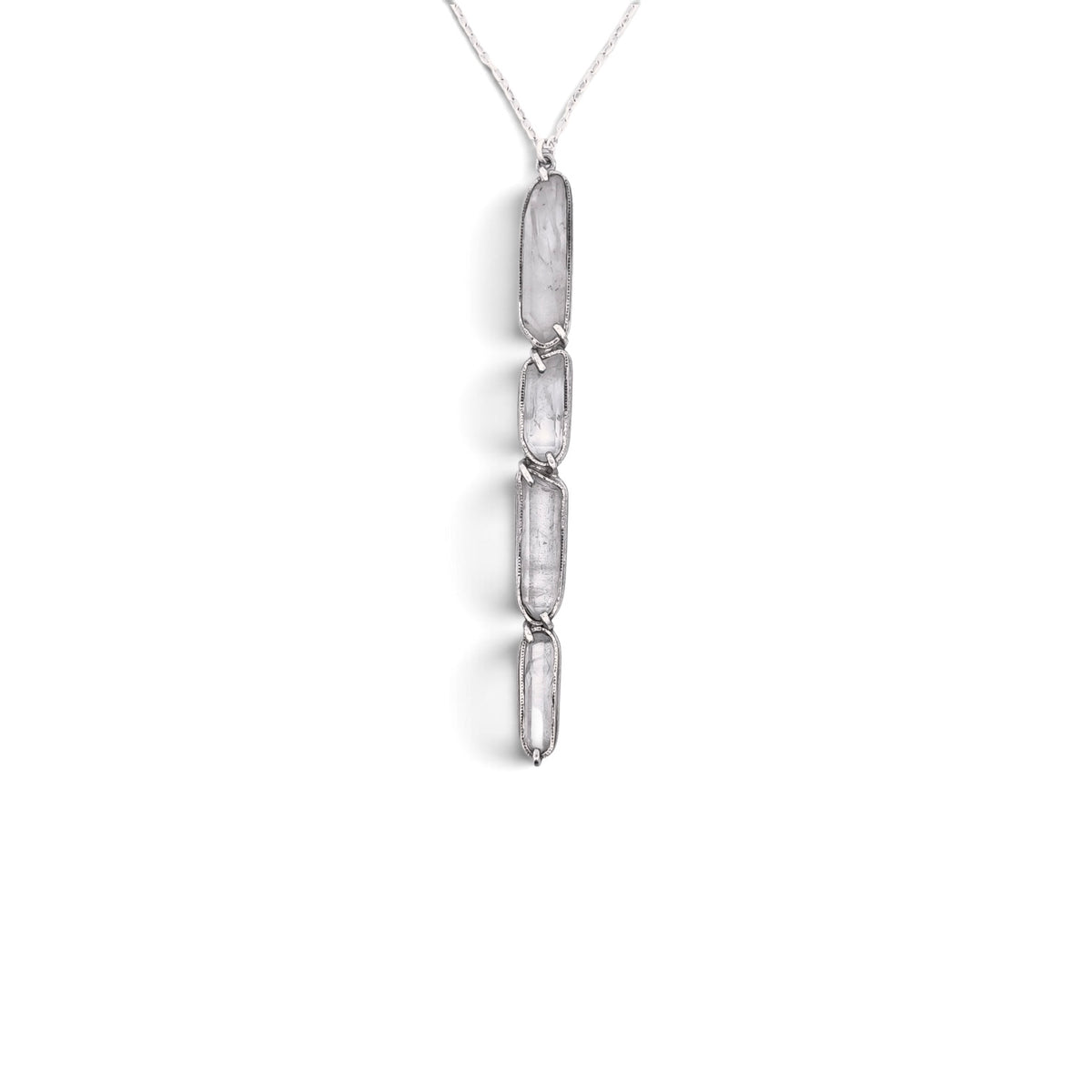 Robert Thomas Mullen: Rock Crystal and Sterling Silver, Necklace