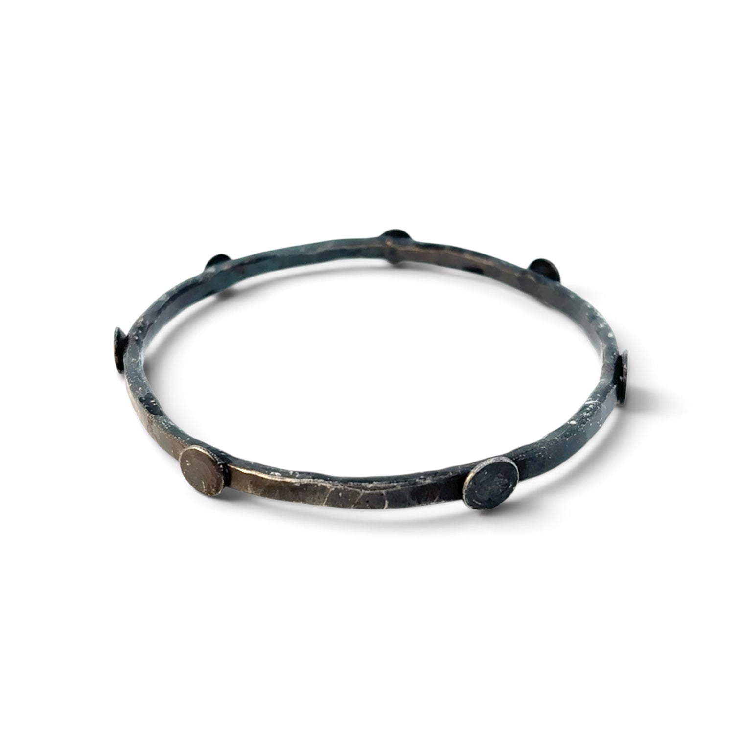 Stephanie Savic Polk: Forged Steel Bangle, Small