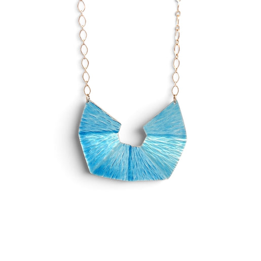 Deitra Blackwell: Hex Fold Necklace, Blue