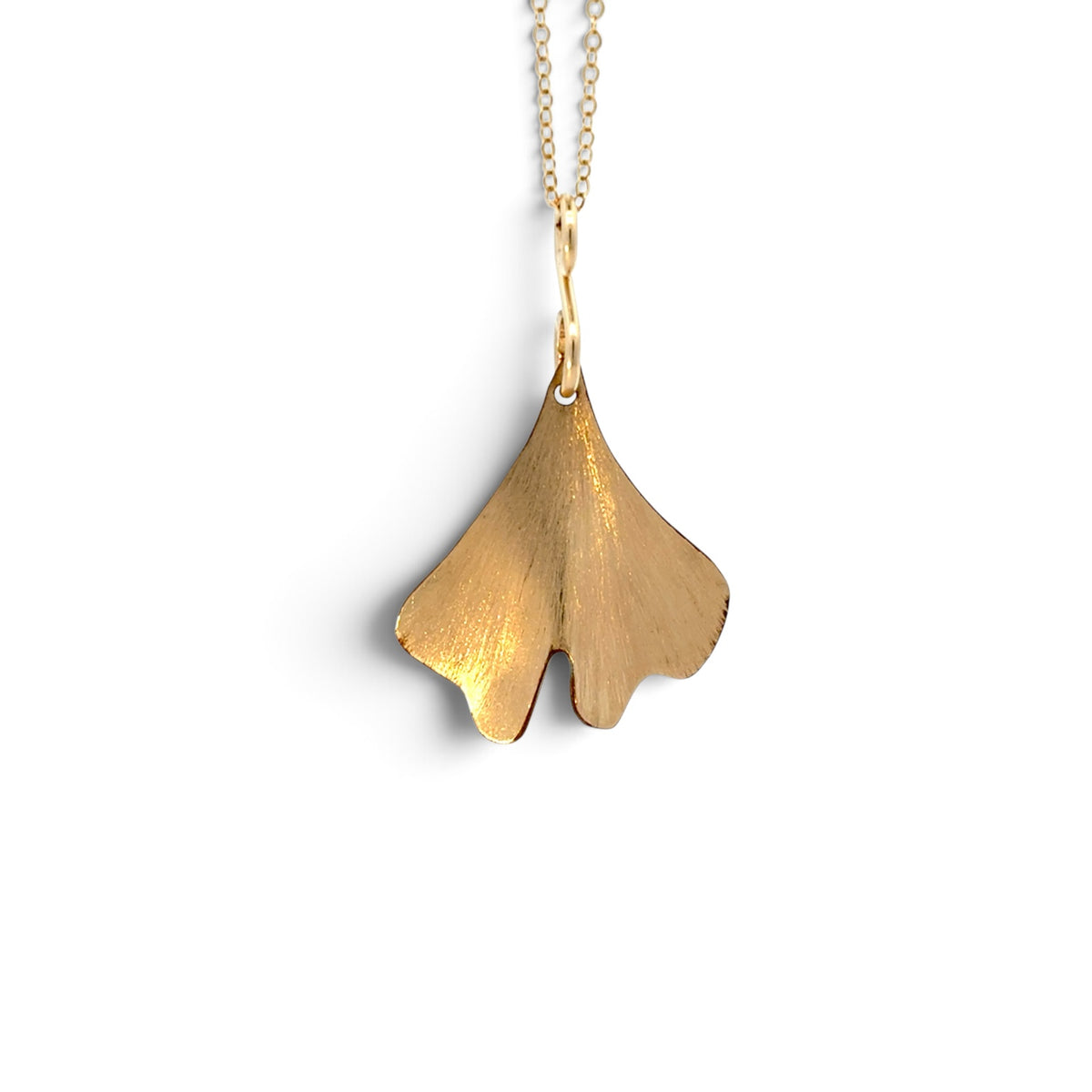 DEITRA BLACKWELL: GINKGO NECKLACE, GOLD-FILLED