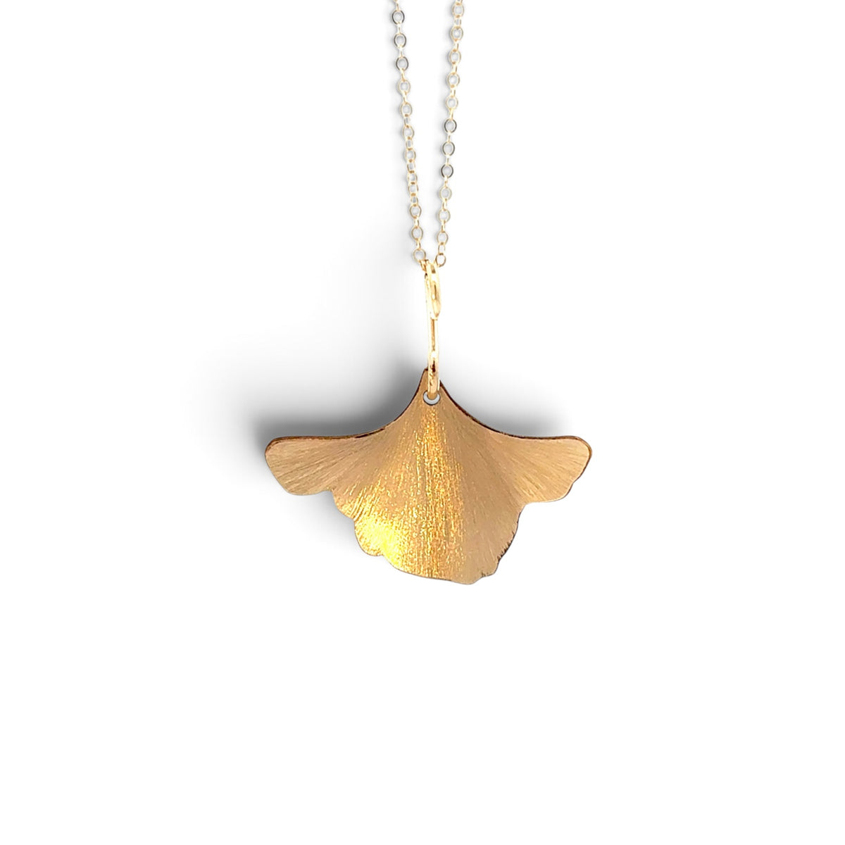 DEITRA BLACKWELL: GINKGO NECKLACE: GOLD-FILLED