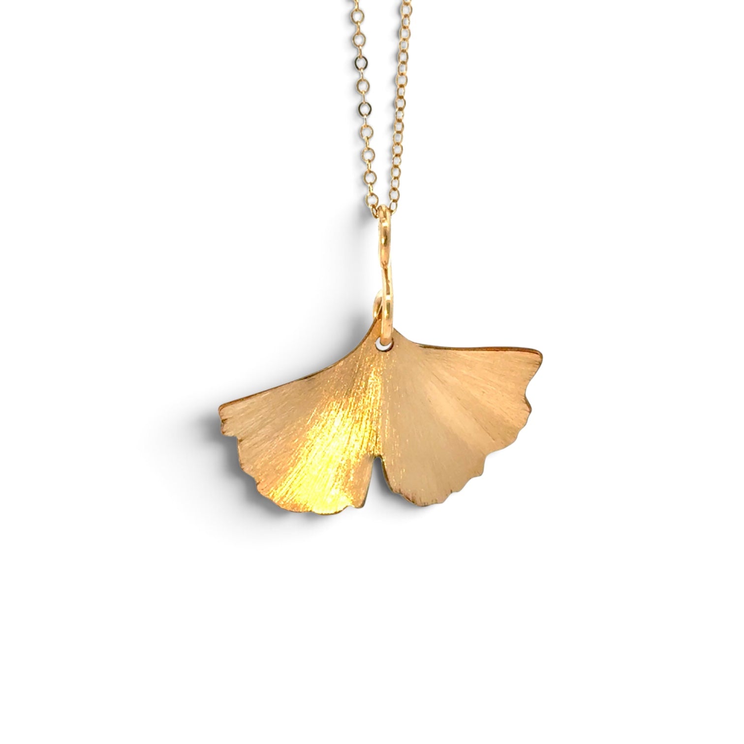 DEITRA BLACKWELL: GINKGO NECKLACE, GOLD-FILLED