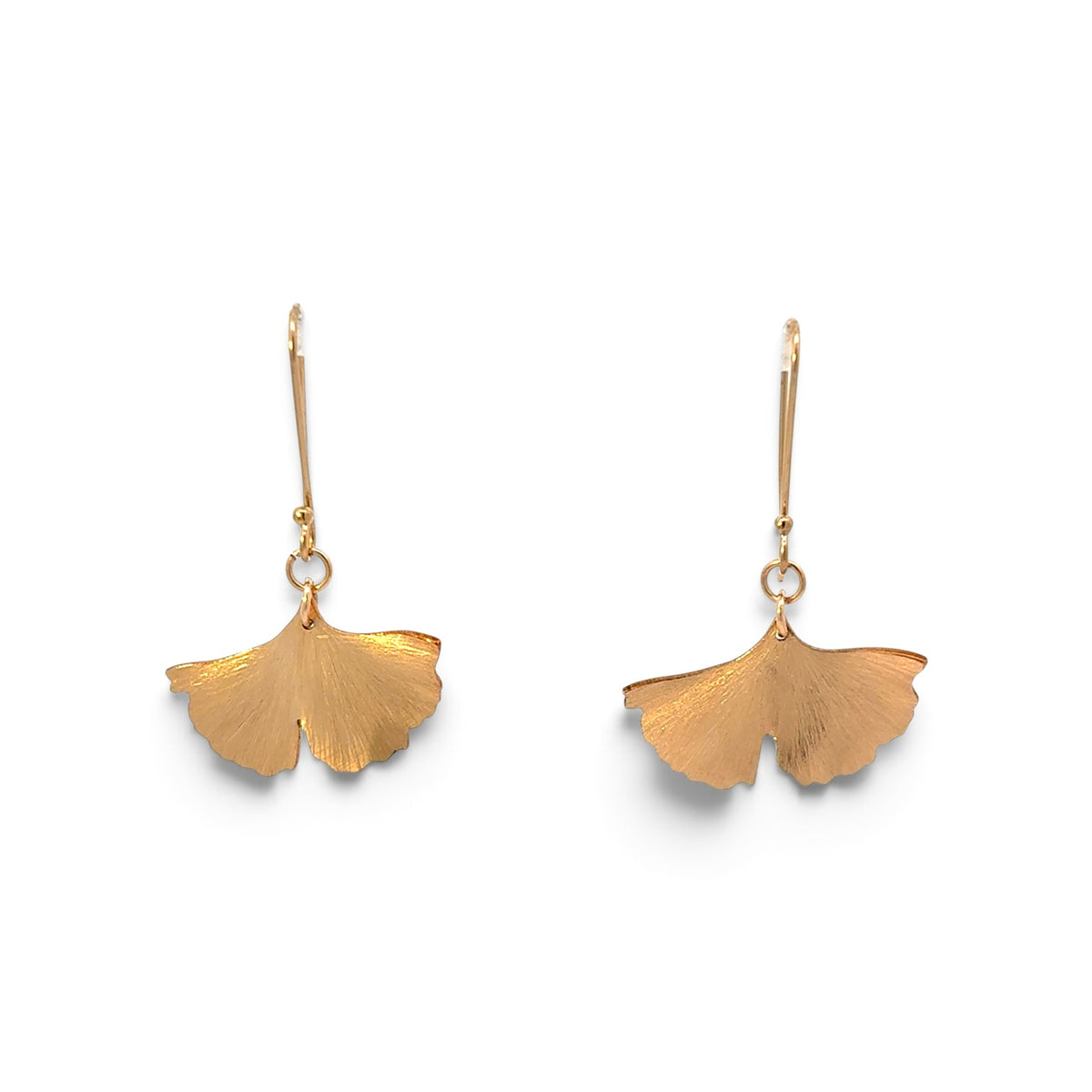 DEITRA BLACKWELL: GINKGO LEAF EARRINGS, GOLD-FILLED