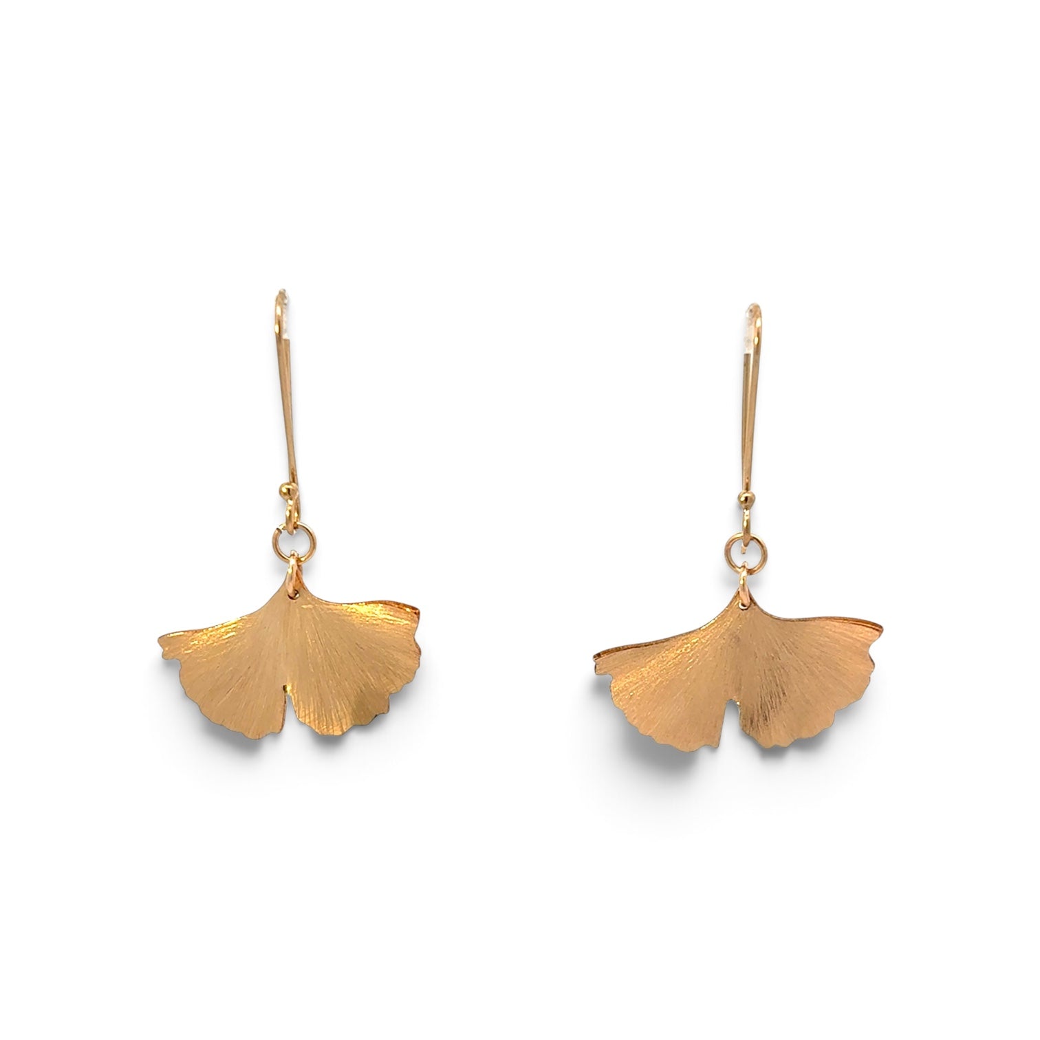 DEITRA BLACKWELL: GINKGO LEAF EARRINGS, GOLD-FILLED