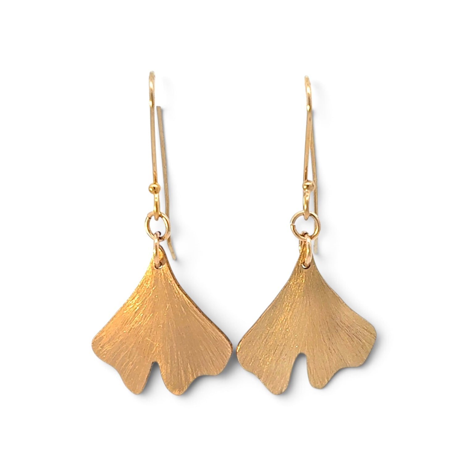 DEITRA BLACKWELL: Ginkgo Earrings, 14k Gold-Filled