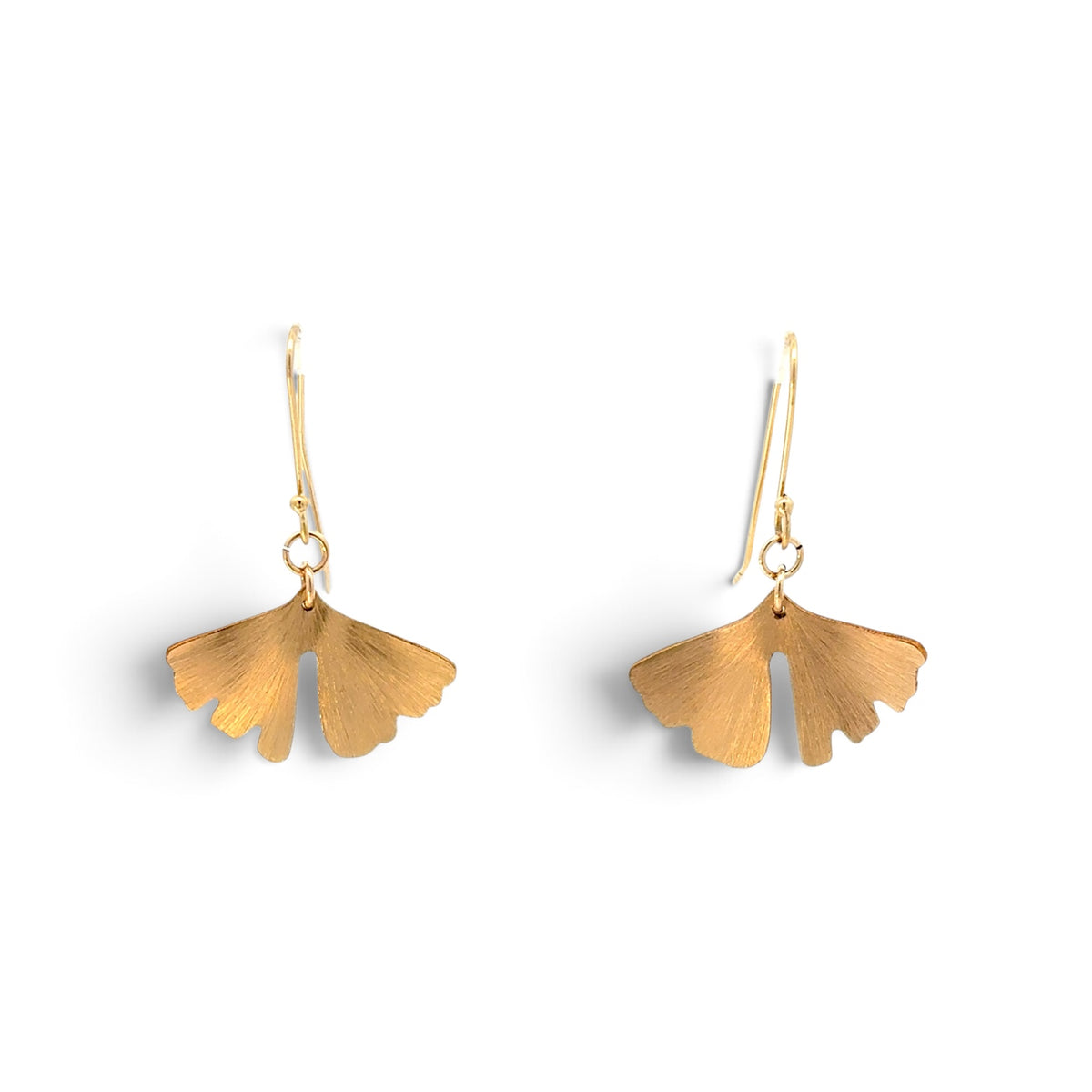 DEITRA BLACKWELL: GINKGO EARRINGS, GOLD-FILLED