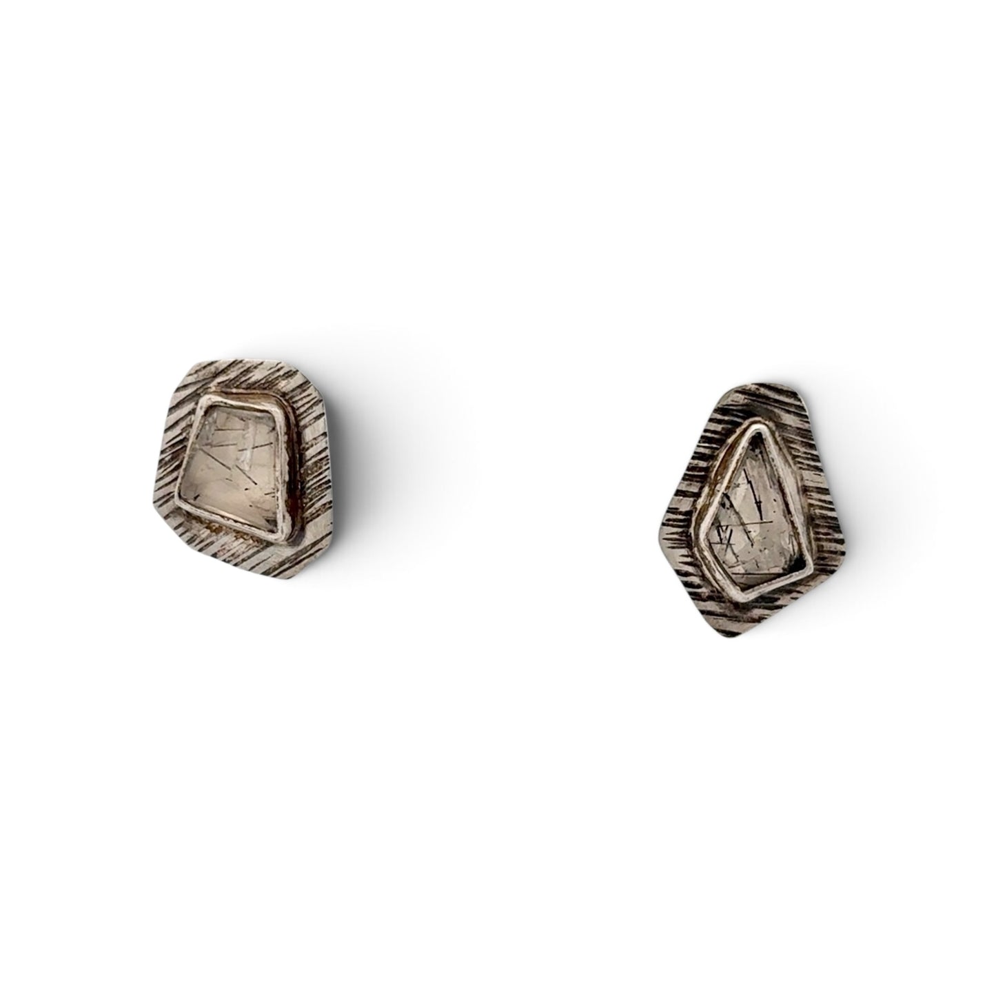 Lisa Colby: Hammered Line Studs with Quartz