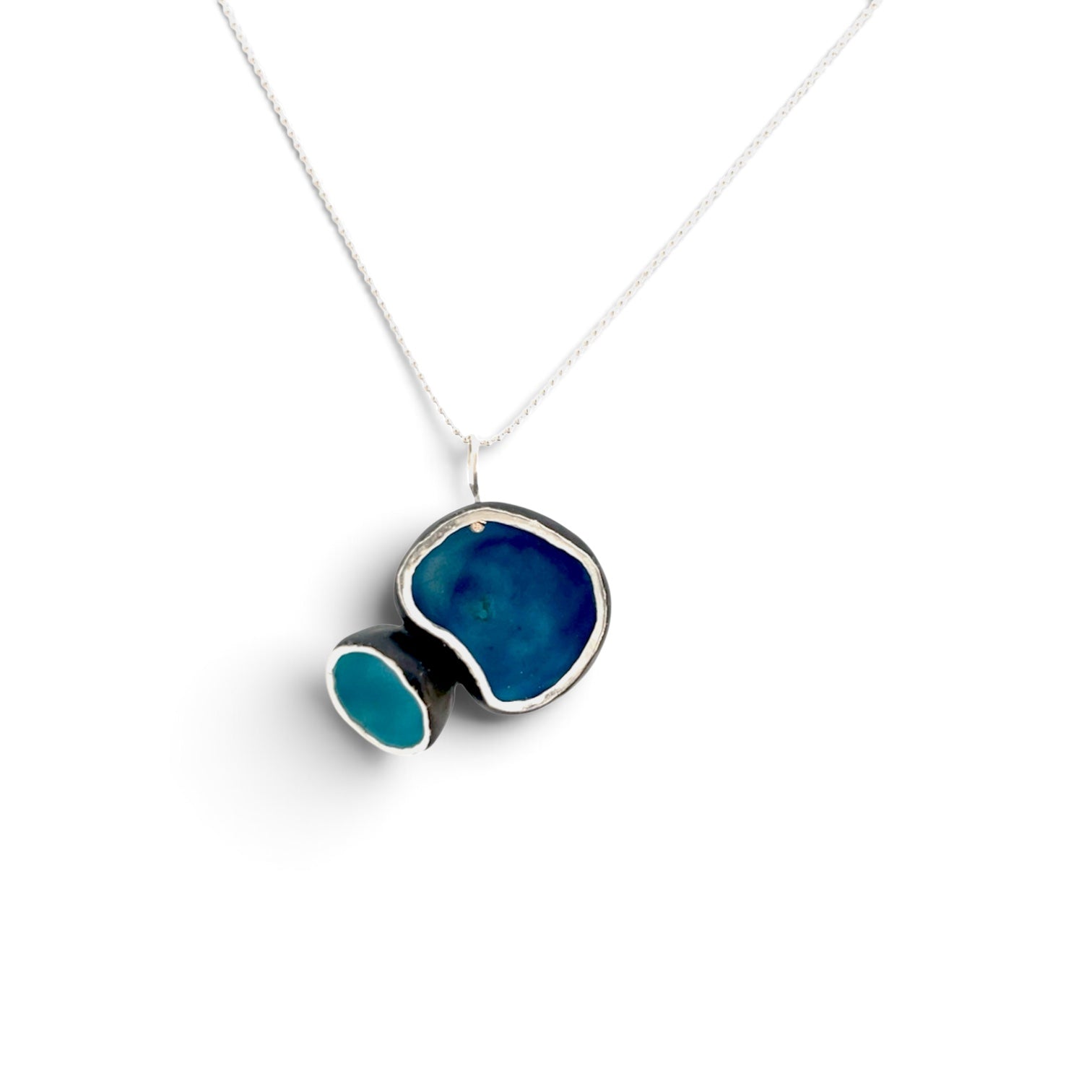 Sarah Perkins: Blue and Teal Pod Necklace