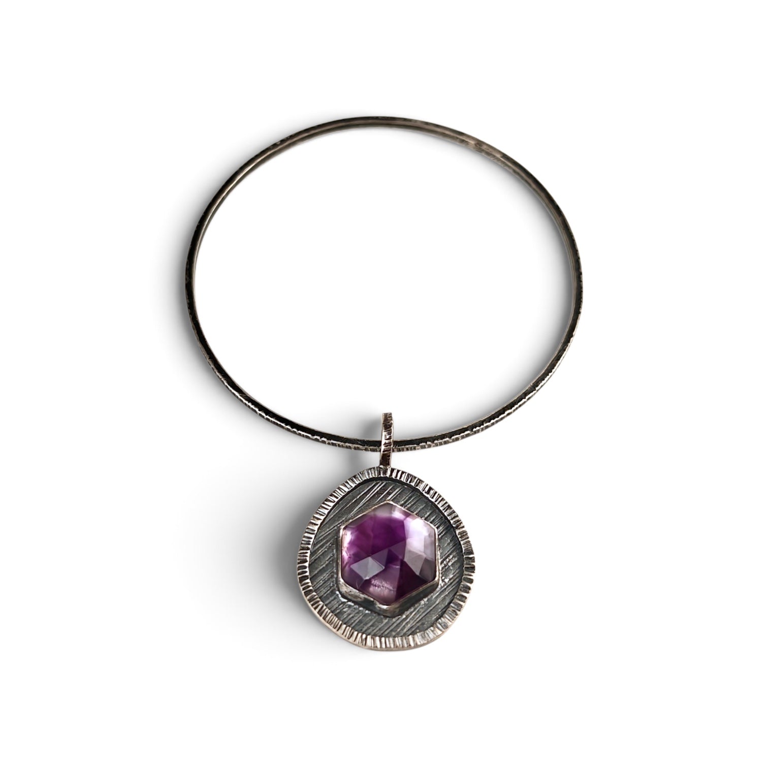 Lisa Colby: Amethyst Charm Bangle