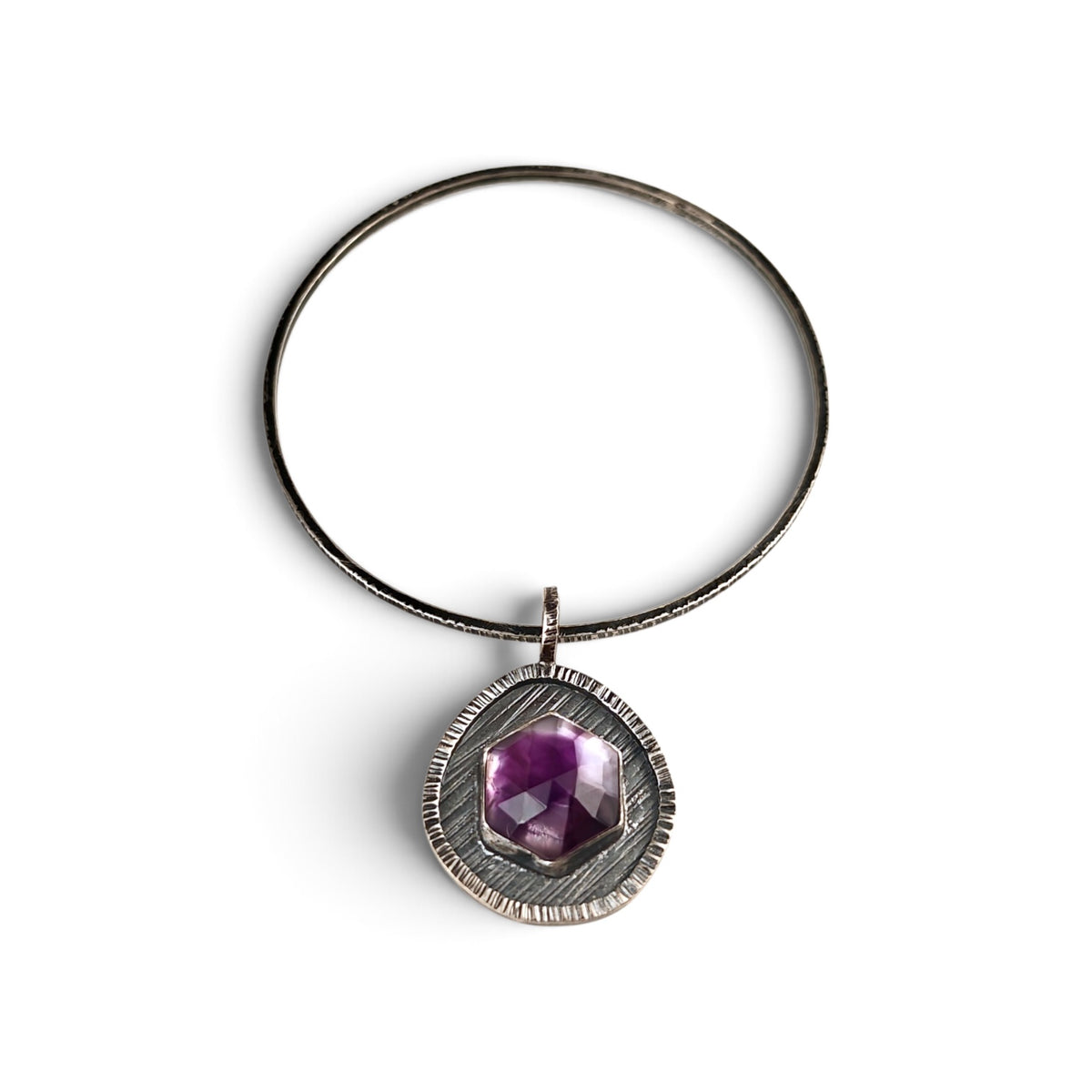 Lisa Colby: Amethyst Charm Bangle