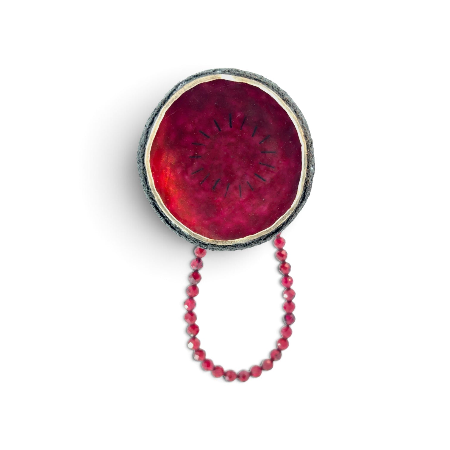 Sarah Perkins: Red Cup Brooch