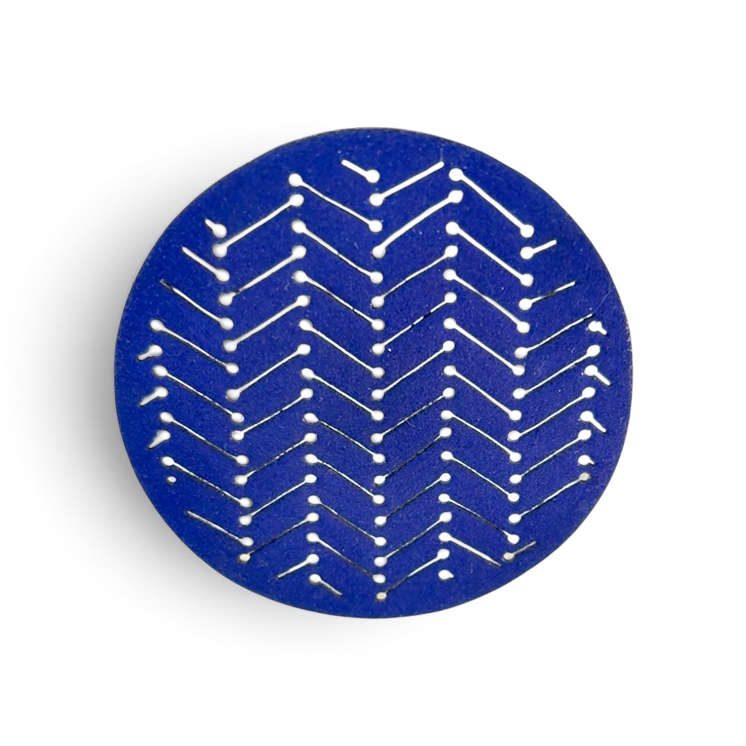 Sarah Perkins Indigo Stitched Brooch