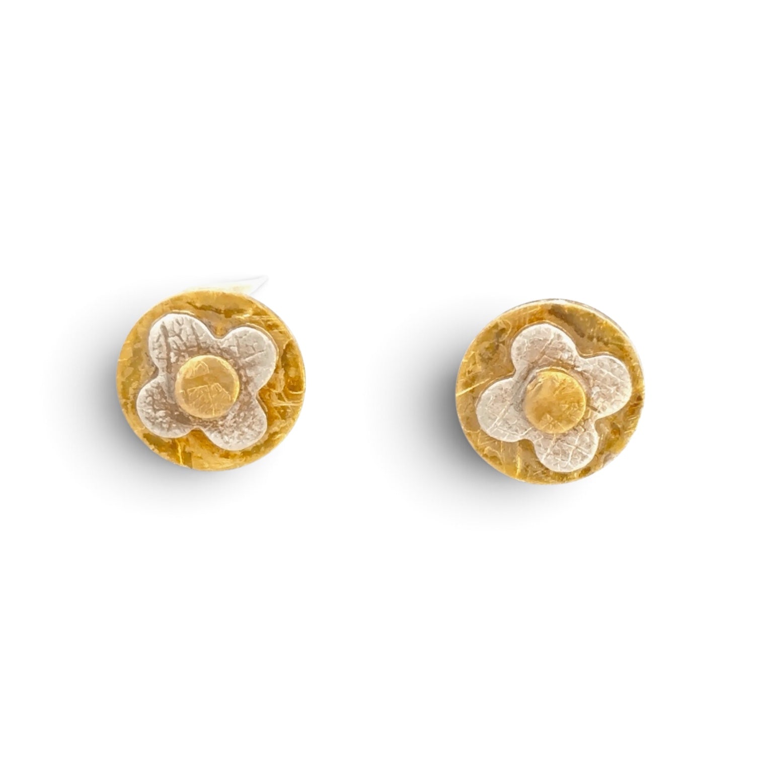 Barbara McFadyen: Triple stack- large circle quatrefoil earrings