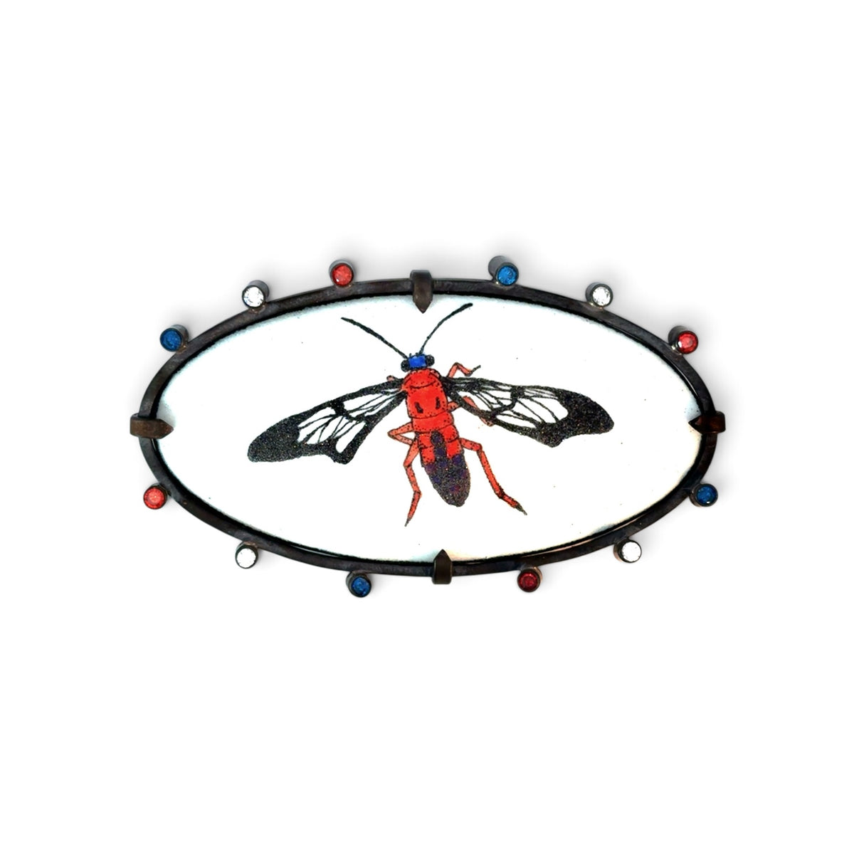 Charity Hall: Scarlet Bodied Wasp Moth Brooch