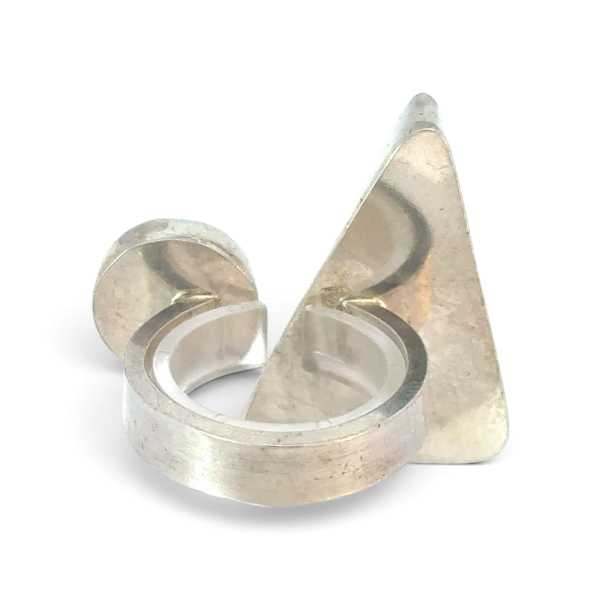 Dirigible Design/ Melanie Schlossberg & Blake Smith: Wrap Ring with Petrified Wood and Rutilated Quartz