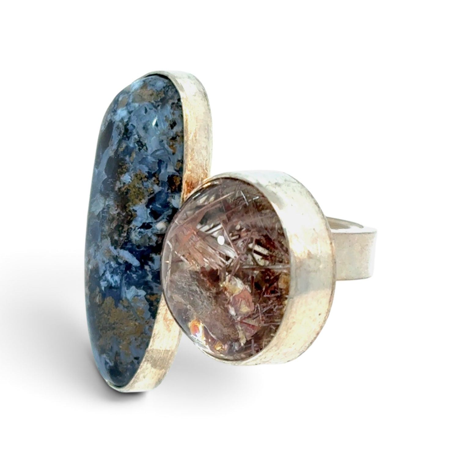 Dirigible Design: Wrap Ring with Petersite & Rutilated Quartz