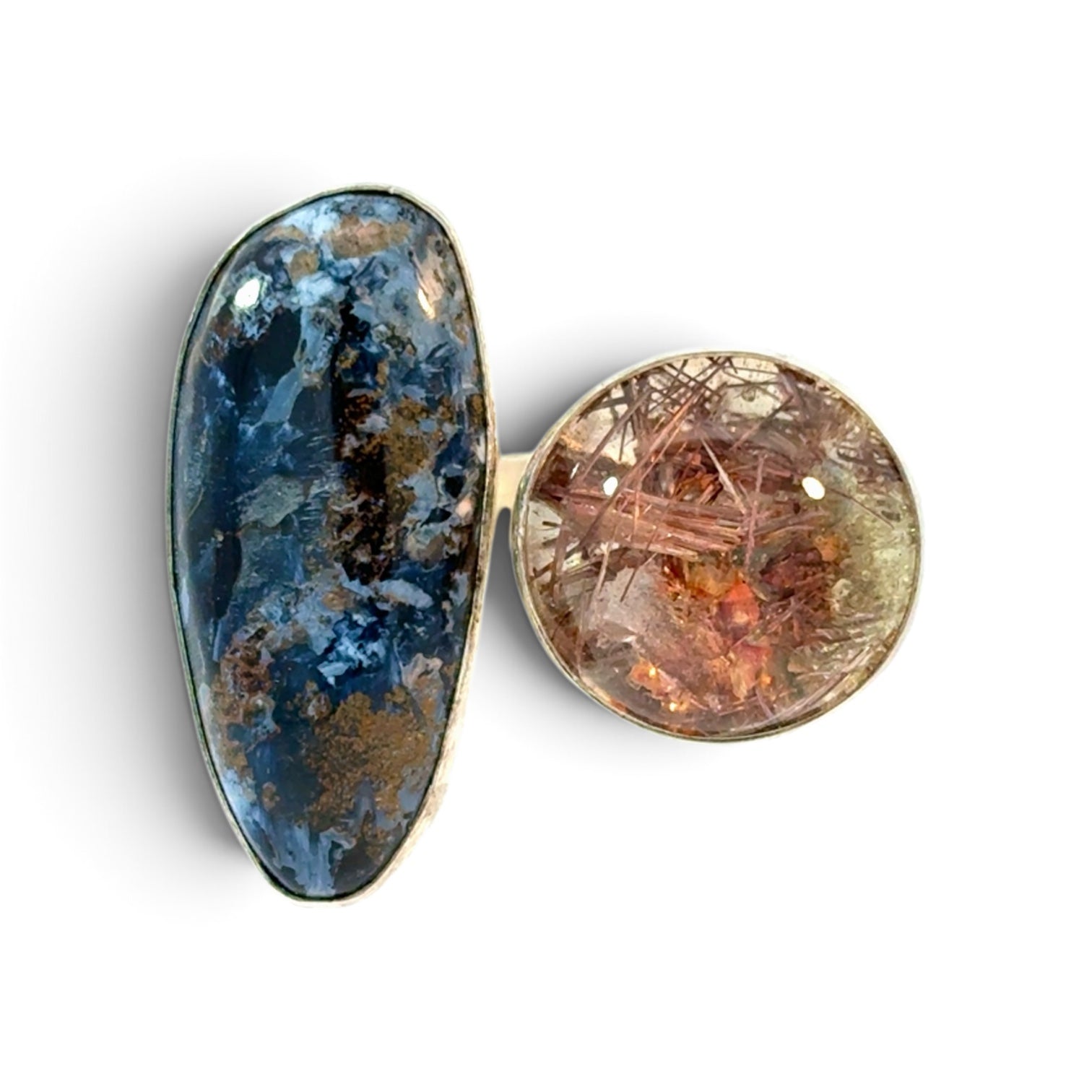 Dirigible Design: Wrap Ring with Petersite & Rutilated Quartz