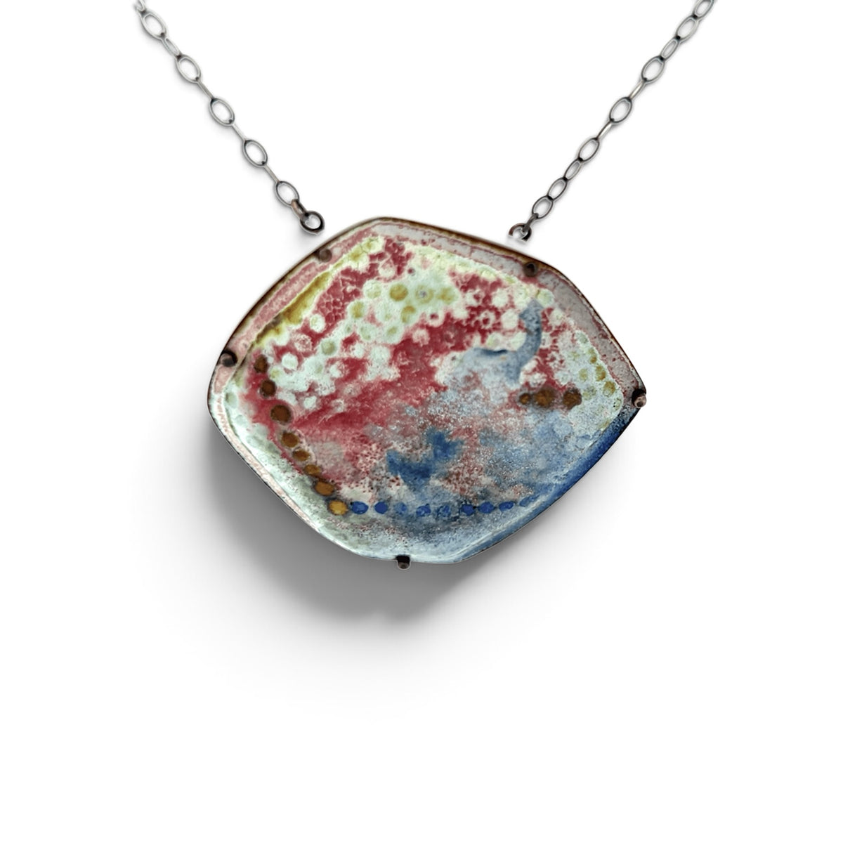 Kelly Miller:Faux Bone Multi Coloerd Enamel Necklace