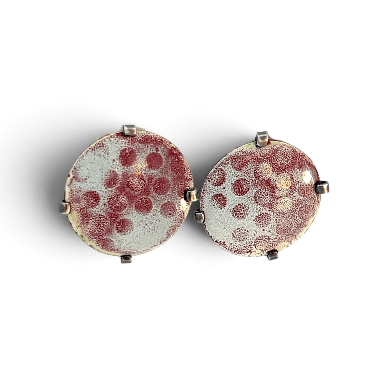 Kelly Miller: Small Circle Polkadot Enamel Earrings.