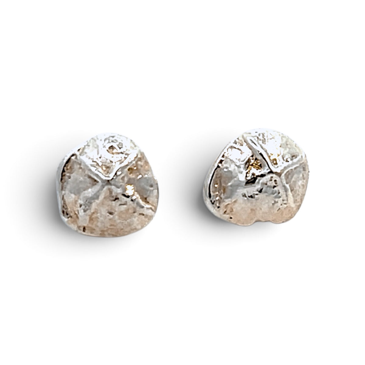 Kelly Miller: Single Recyled X Circle Stud Earrings