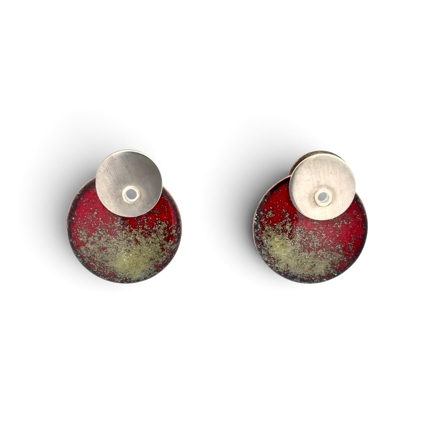 Terri Sauer: Enamel Post Earrings.
