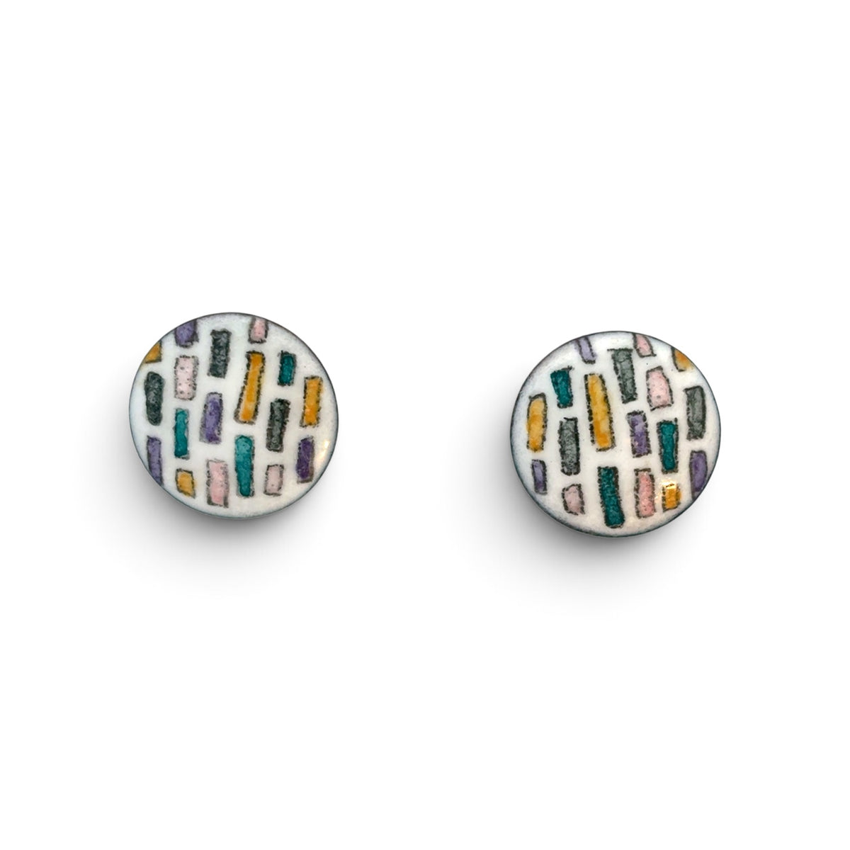 Terri Sauer:  Enamel Post Earrings