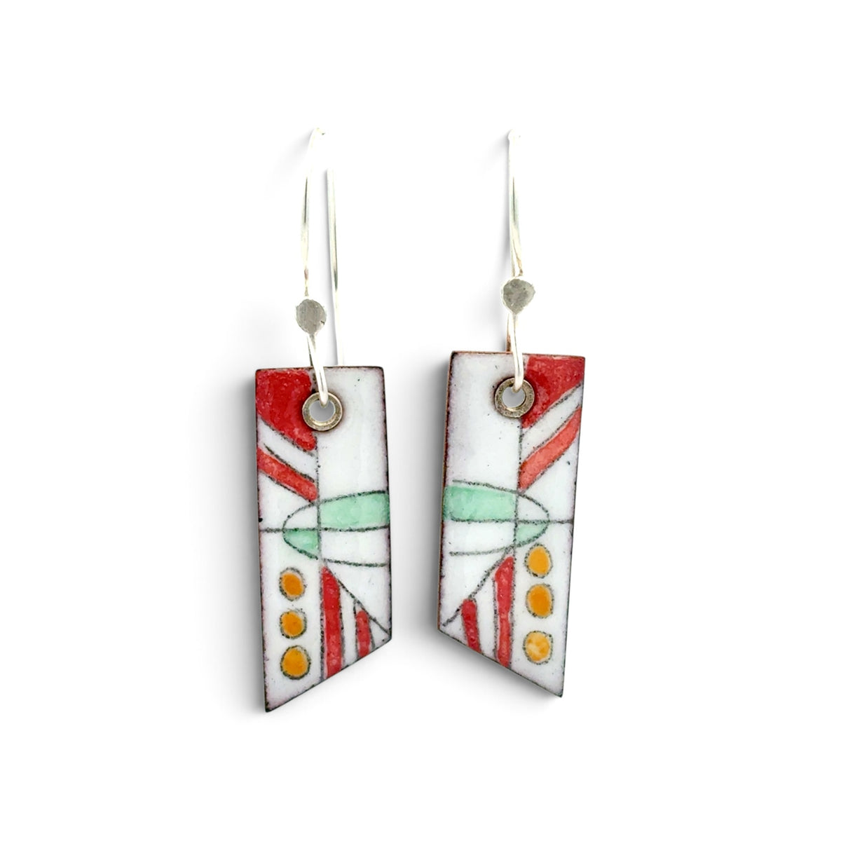 Terri Sauer: Enamel Earrings.